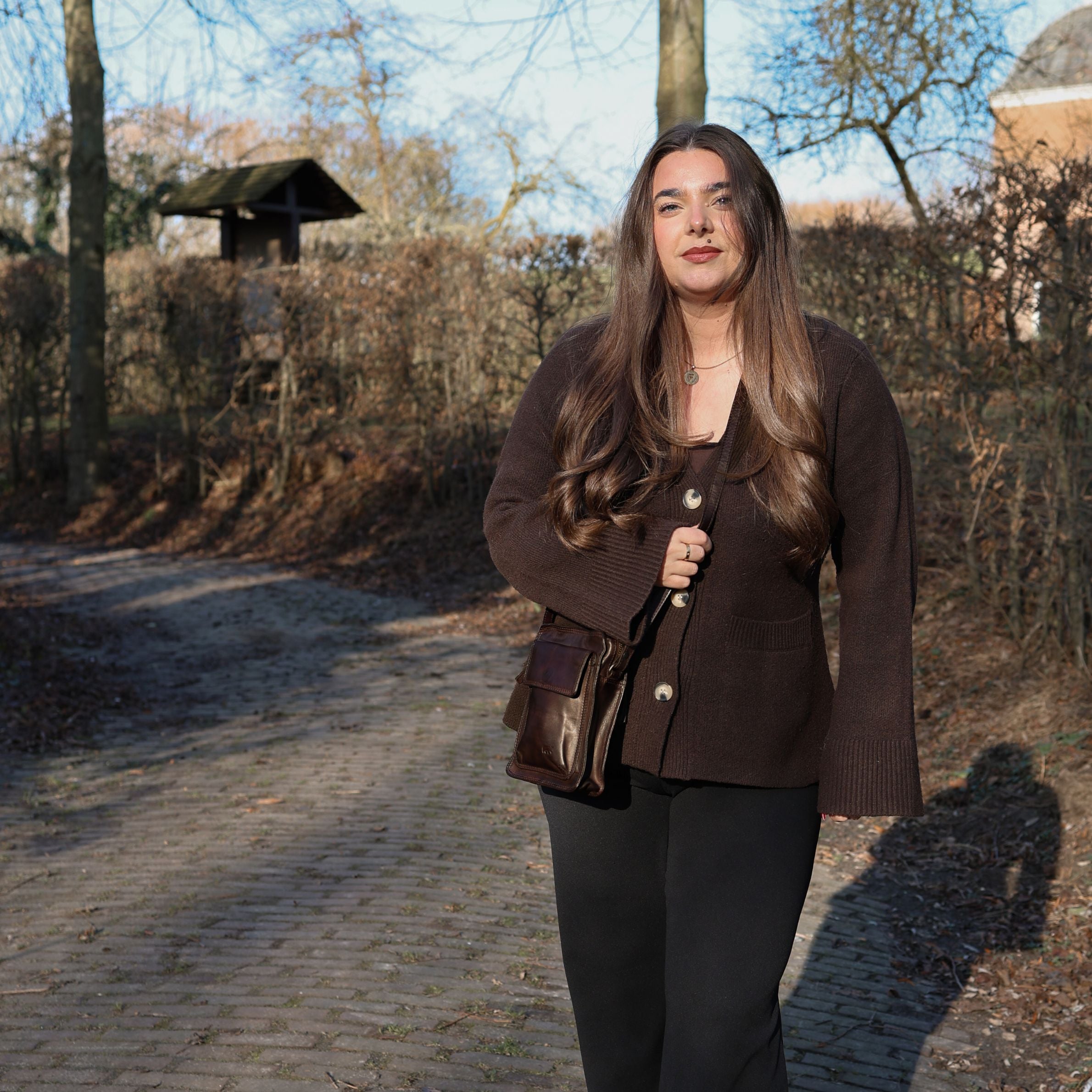 Umhängetasche 'Carmen' Dunkelbraun