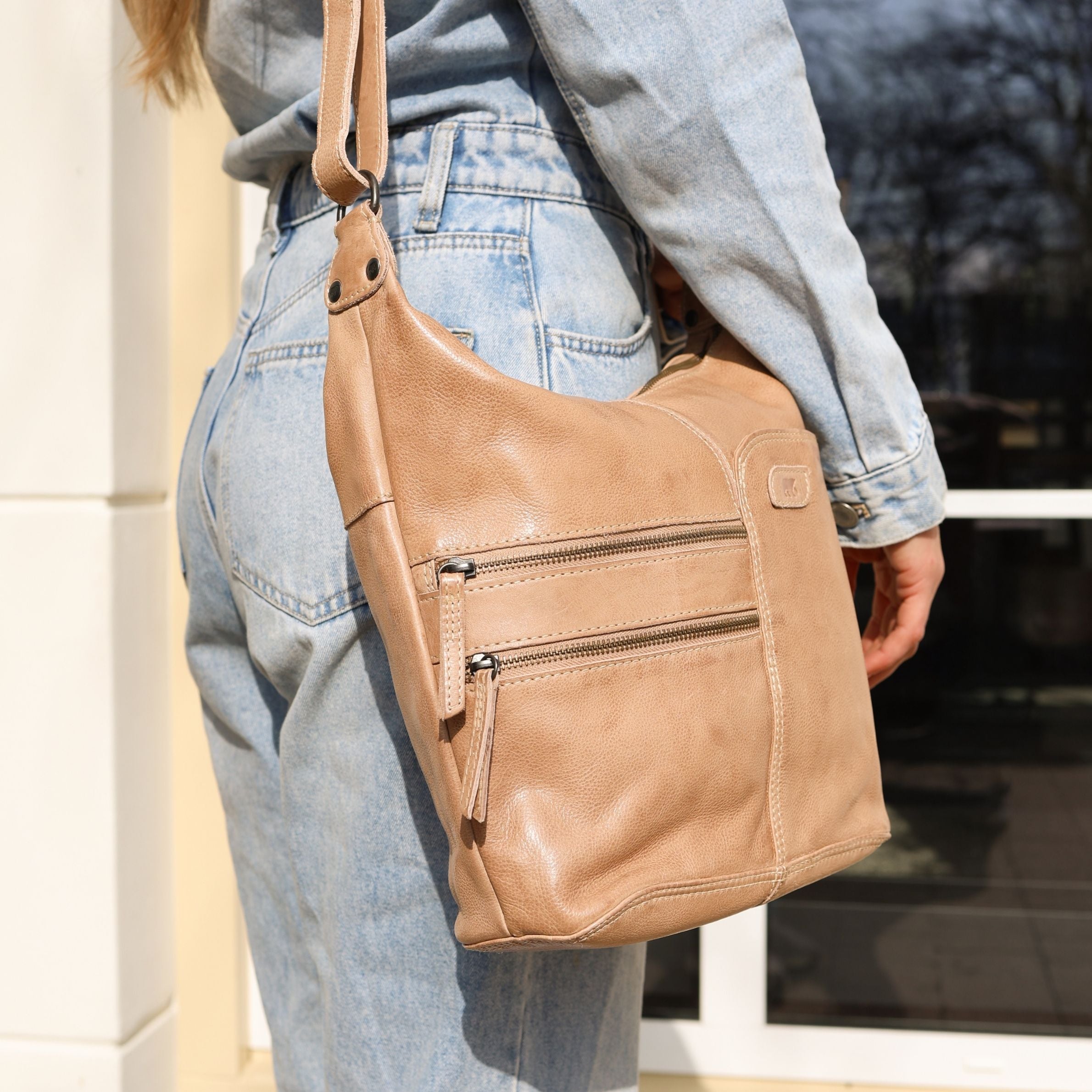 Umhängetasche 'Frieda' Beige