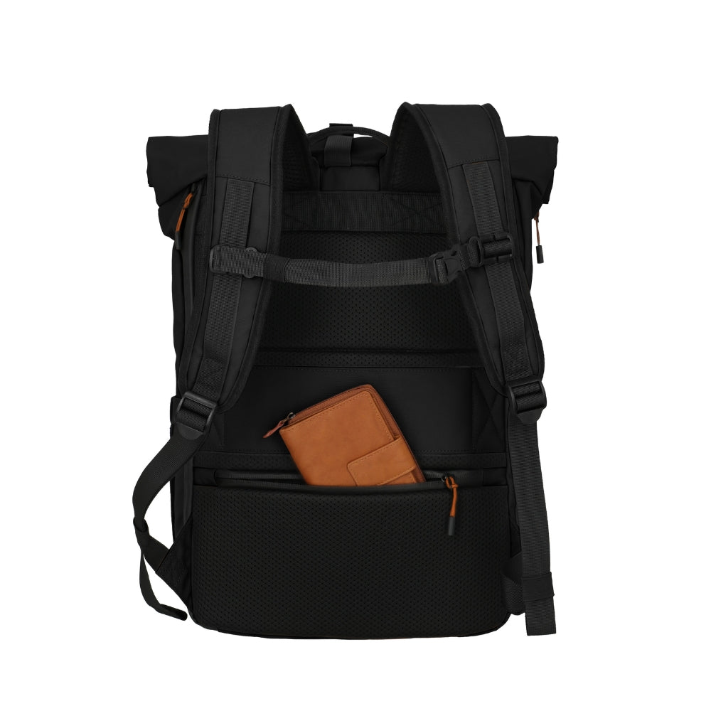 Briize - Wasserabweisender Rollup Rucksack M 15.6” schwarz