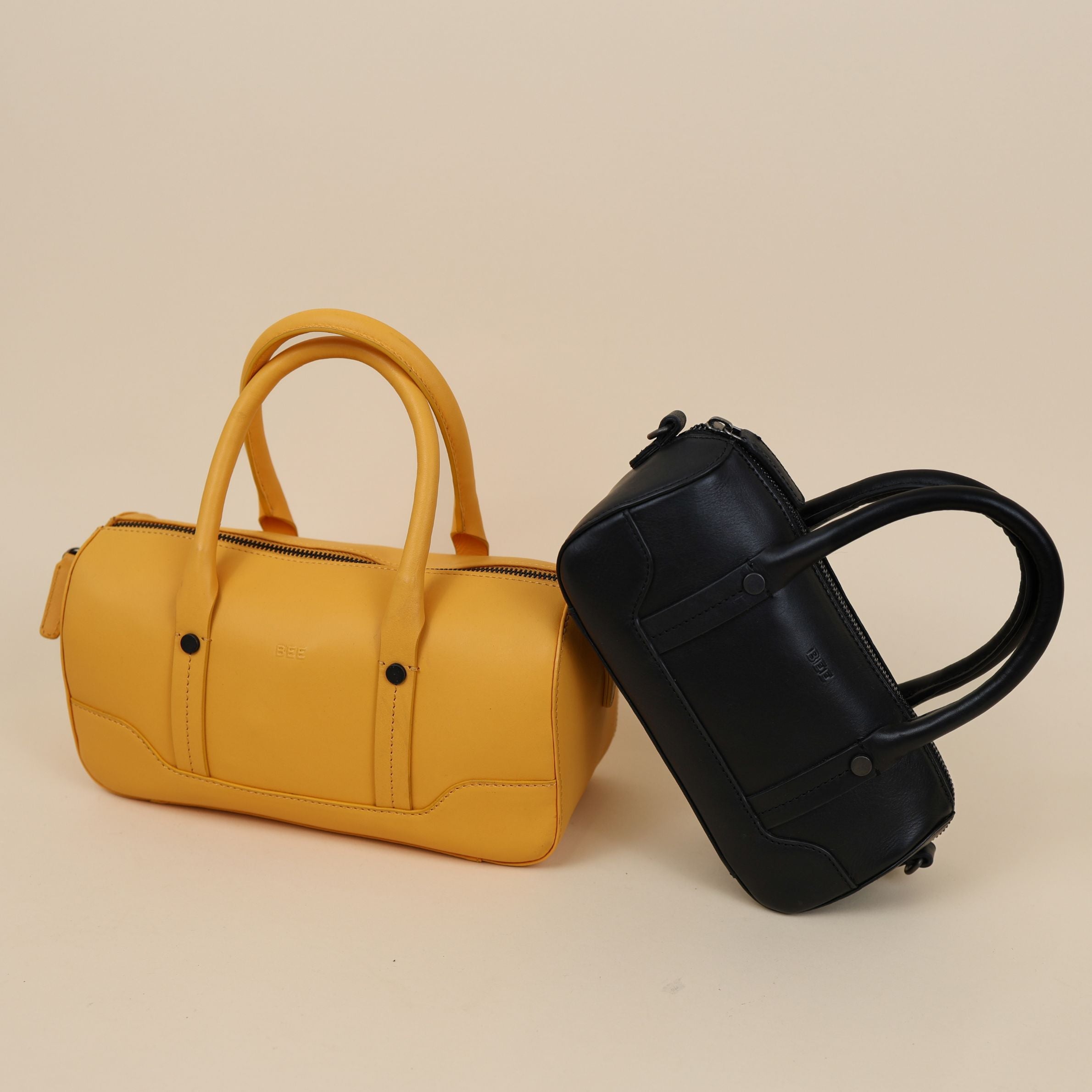 Runde Hand-/Umhängetasche 'Viviana' Yellow