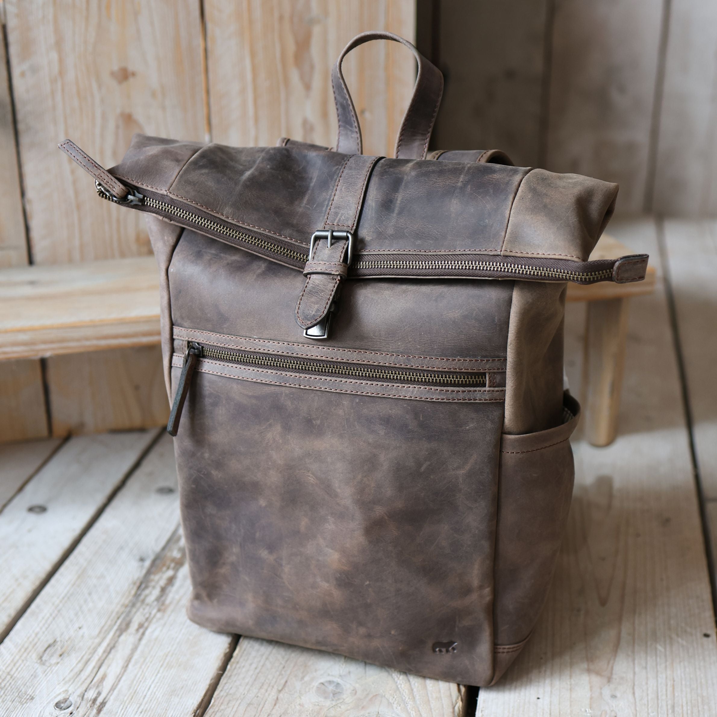 Rolltop Rucksack 14" 'Rick' Braun
