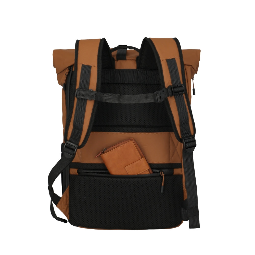 Briize - Wasserabweisender Rollup Rucksack M 15.6” curry