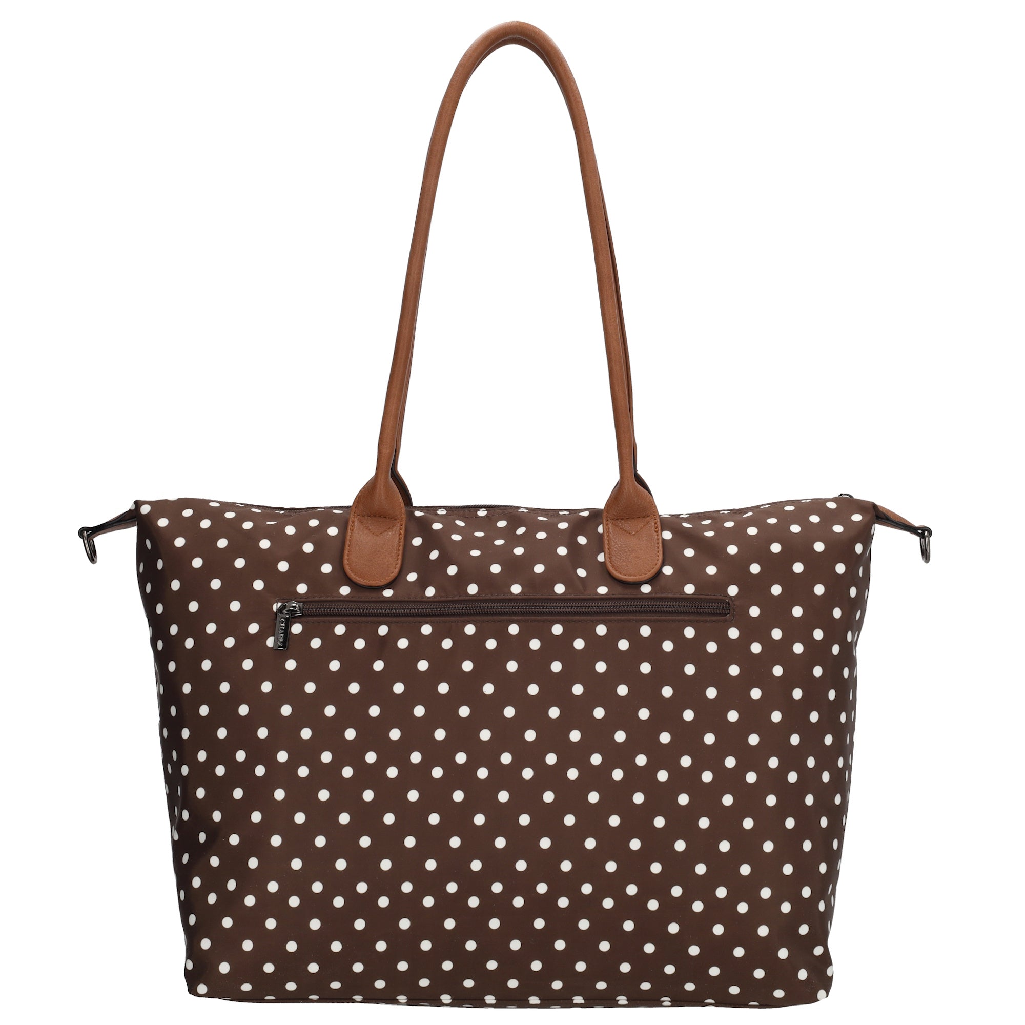 Buckingham Laptoptasche 15.6 Zoll Punkte Weiß-Dunkelbraun