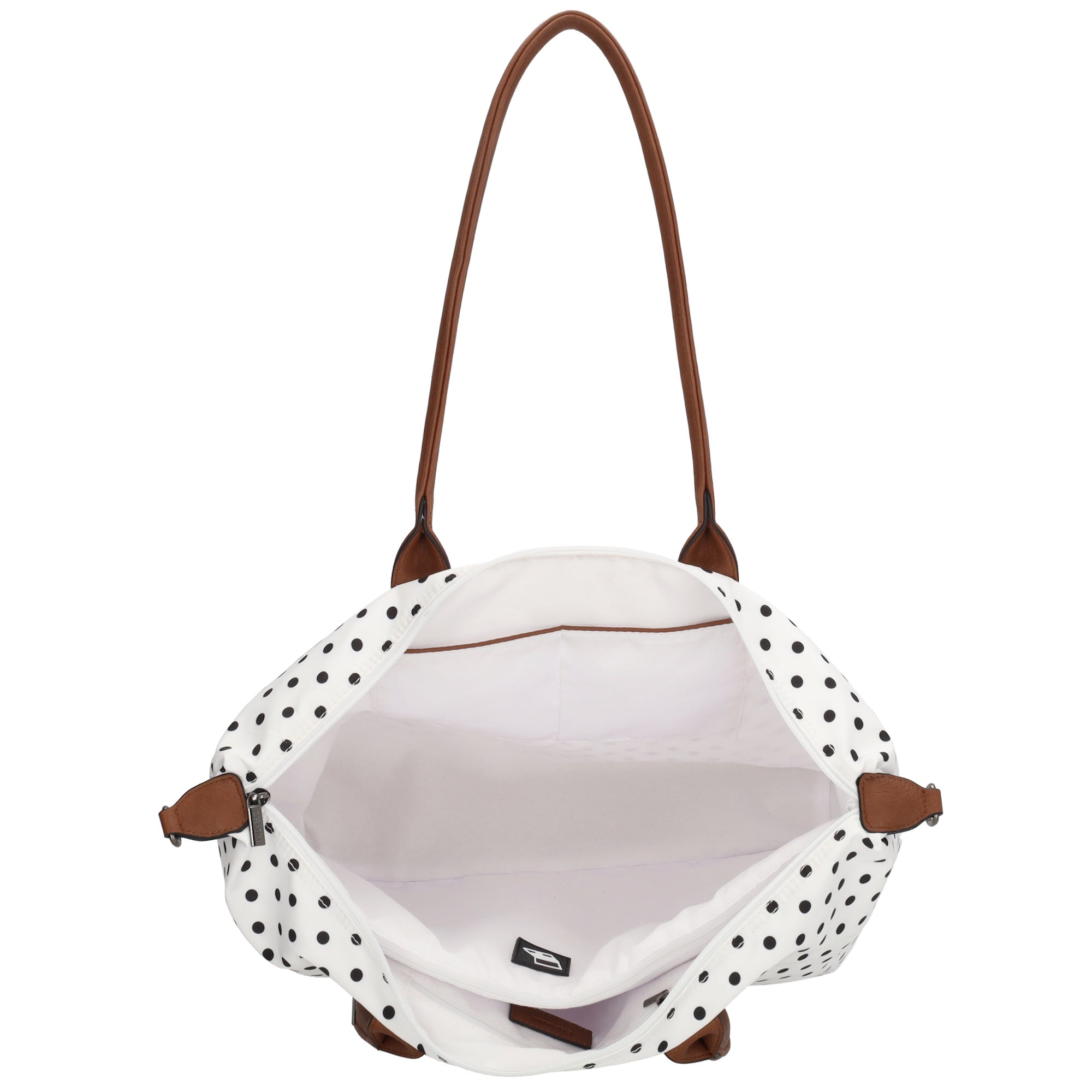 Buckingham Laptoptas 15.6 inch stippen zwart-wit