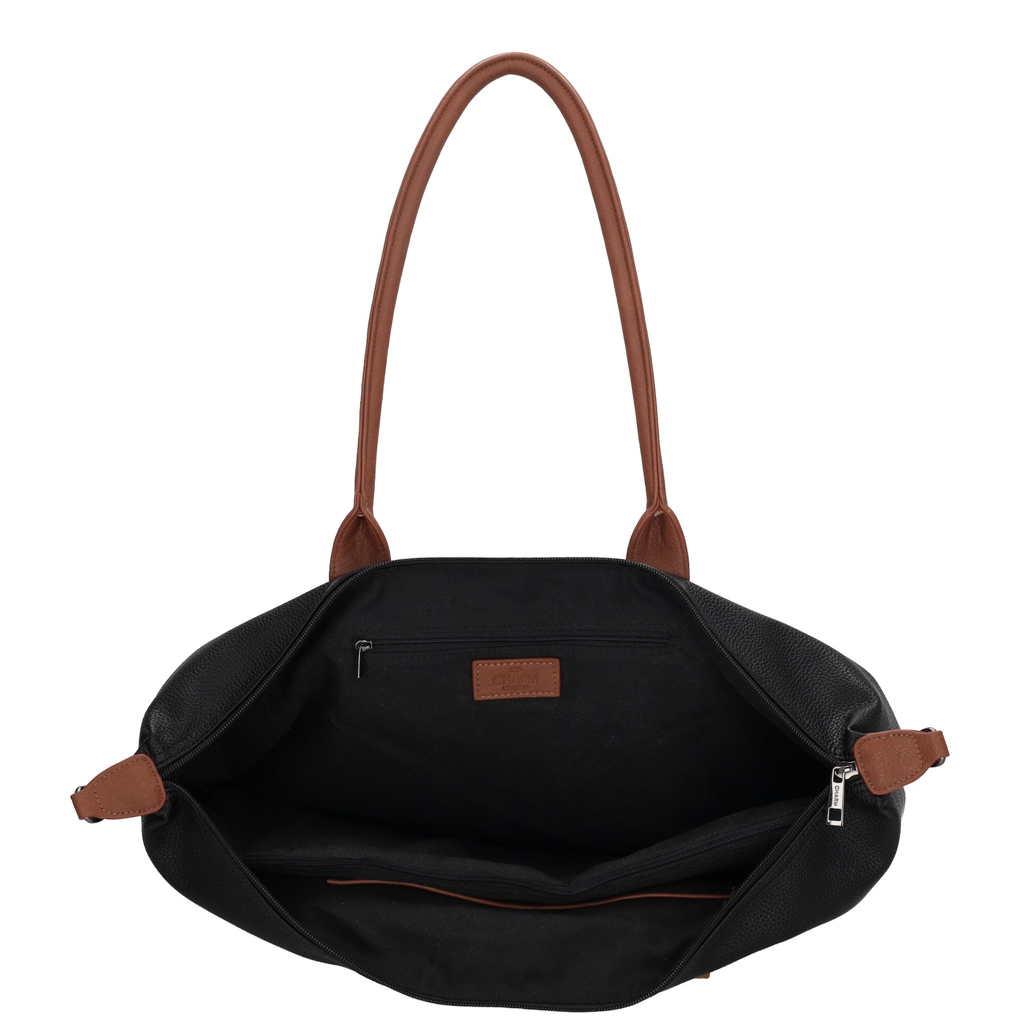 Buckingham Laptoptas 15.6 inch zwart-cognac