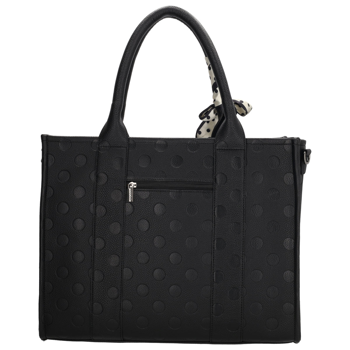 Bond Avenue - Laptoptasche 15.6” Schwarz mit Punktmuster