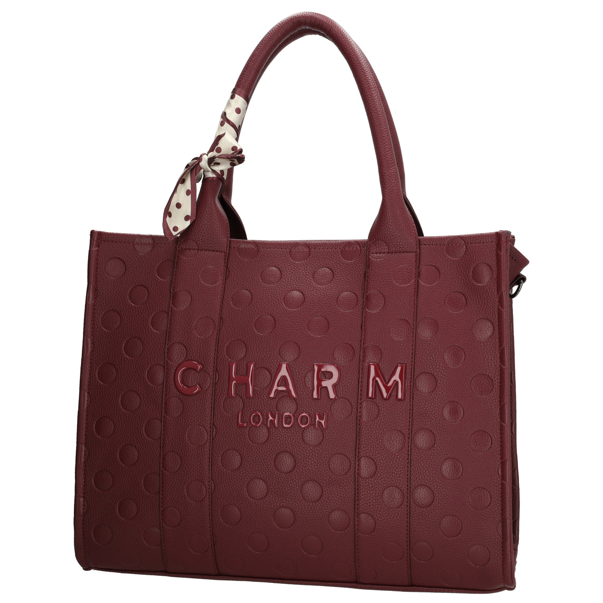Bond Avenue - Laptoptasche 15.6” Bordeaux mit Punktmuster