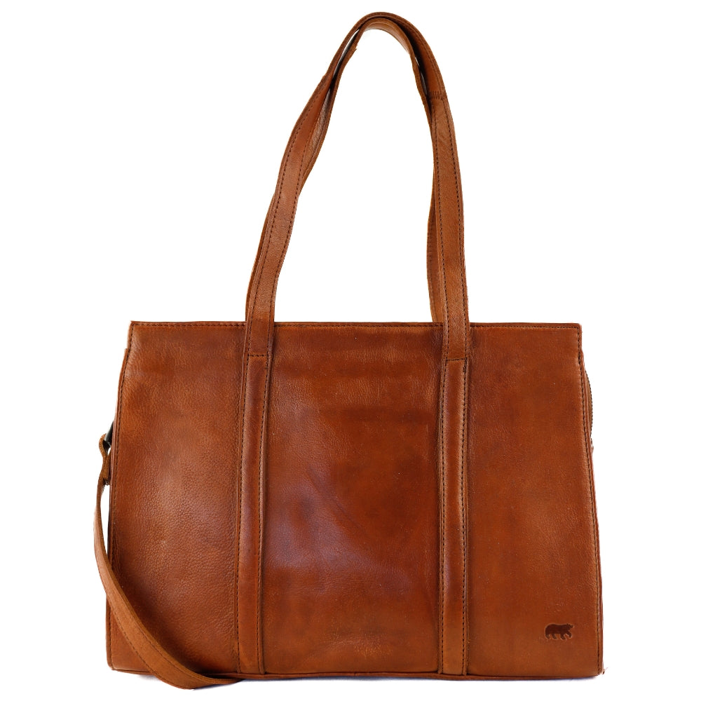 Hand-/Umhängetasche 'Leonie' Cognac