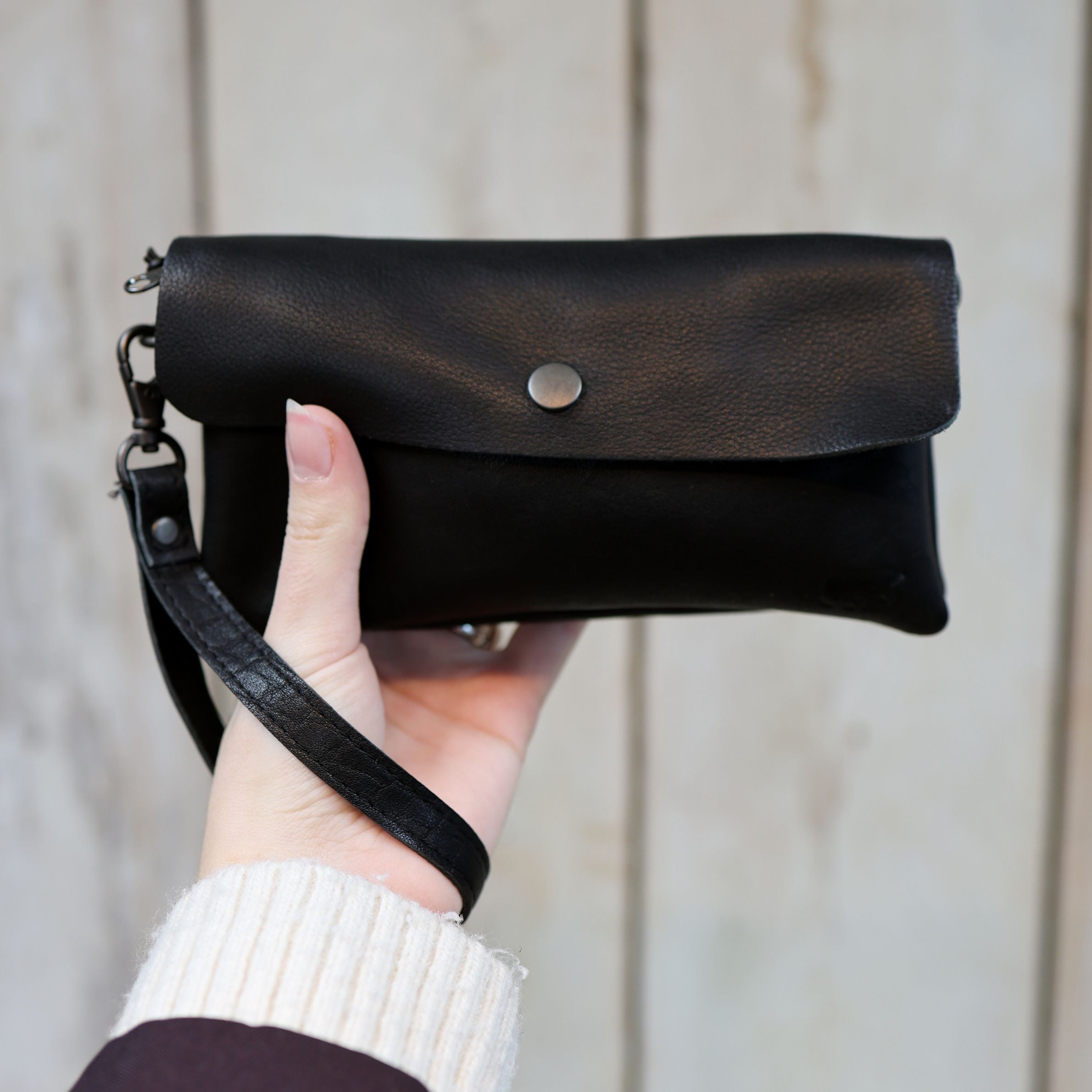 Clutch/Mini-Umhängetasche 'Lydia' Schwarz