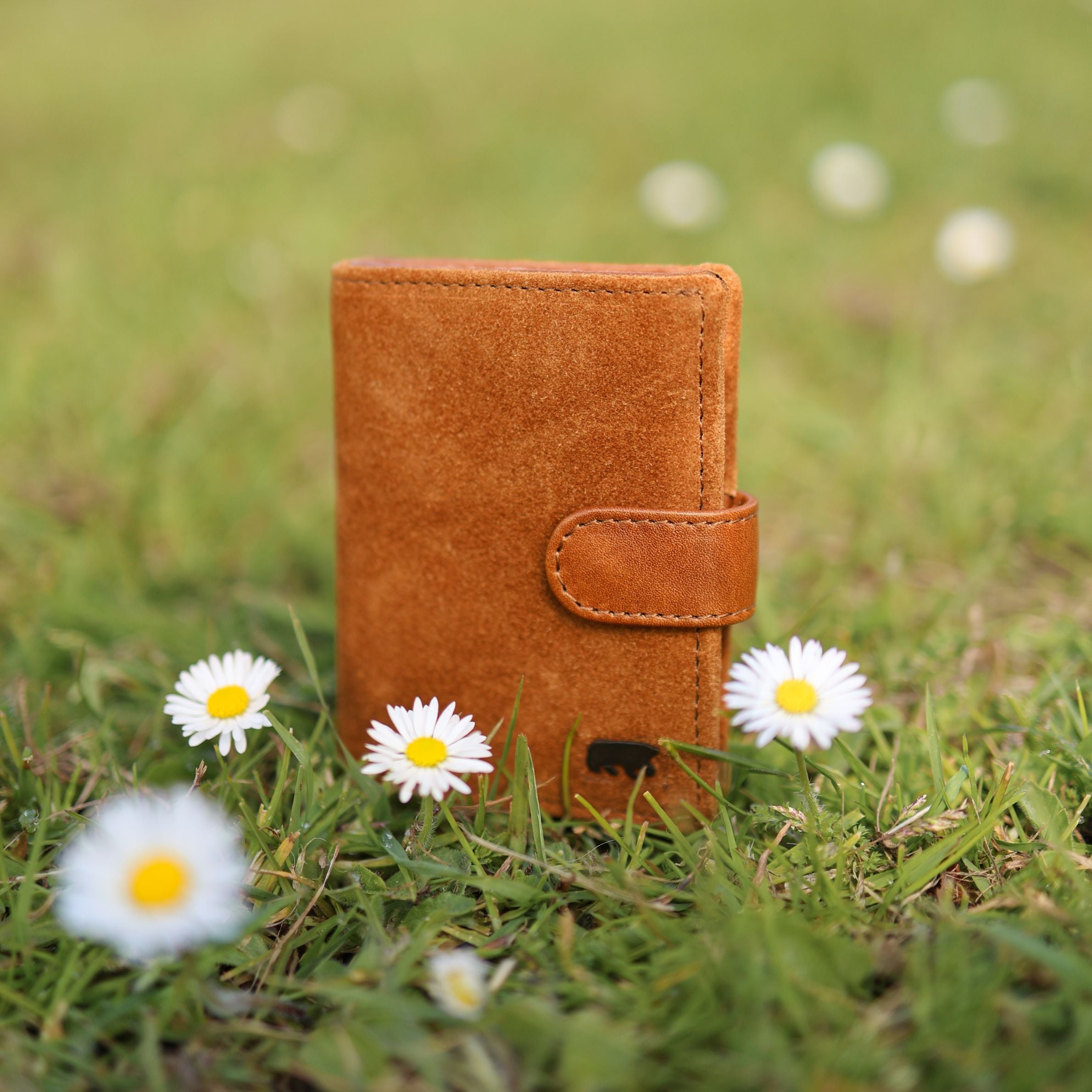 Velours RFID Kartenhalter 'Bobby' Cognac