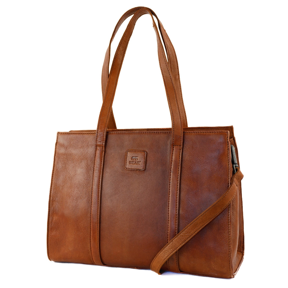 Hand-/Umhängetasche 'Leonie' Cognac