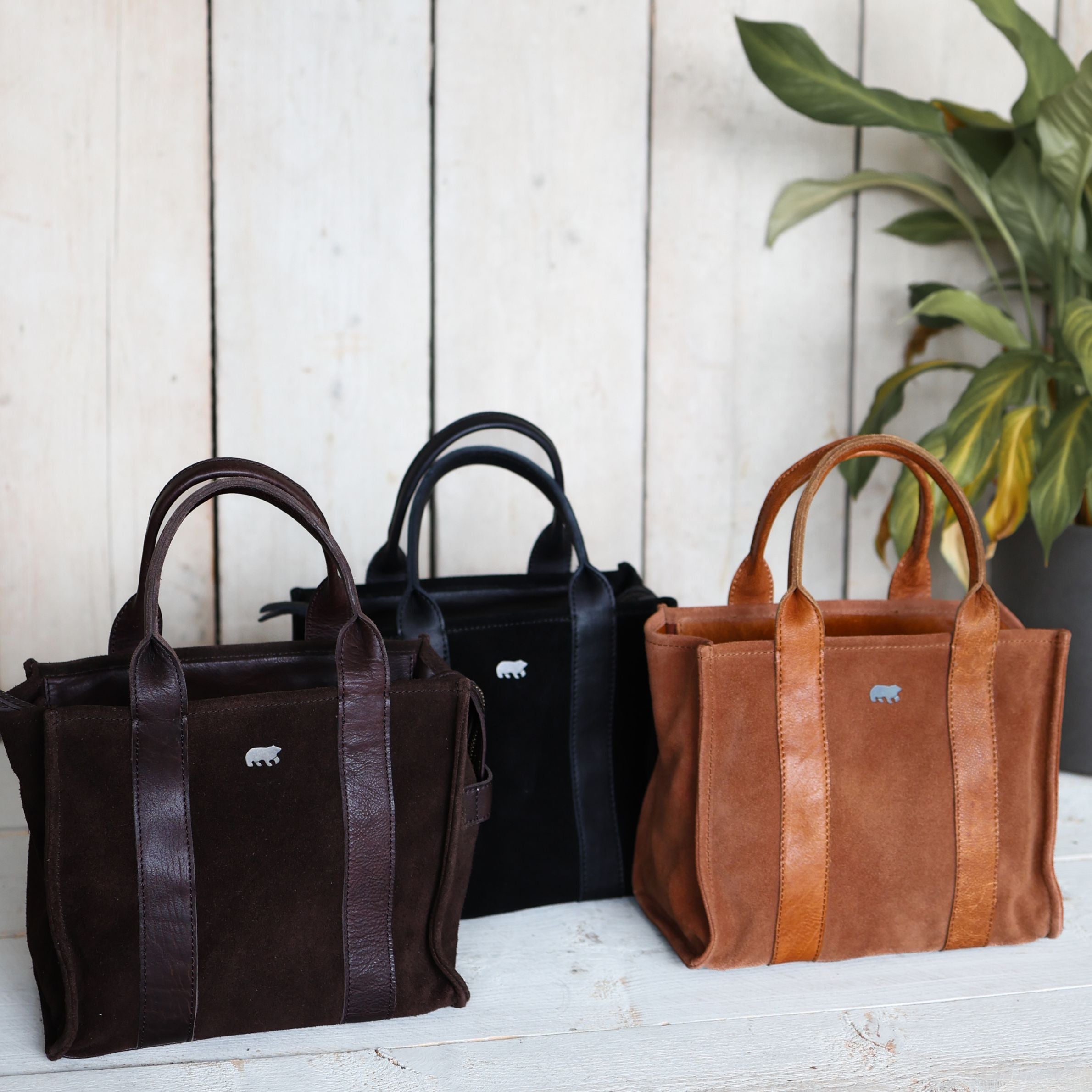 Velours Mini Tote Bag 'Nova' Cognac