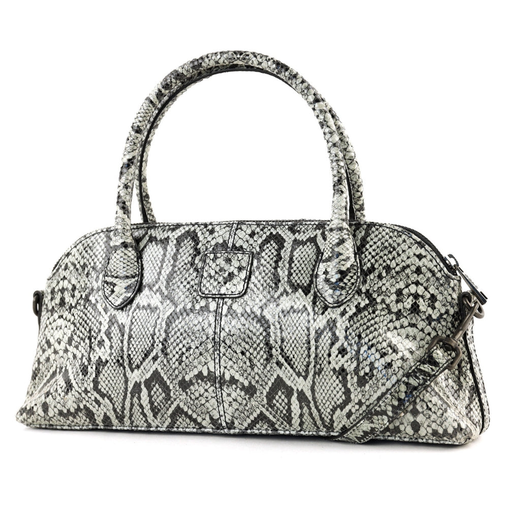 Hand-/Umhängetasche „Gaia“ snake grey