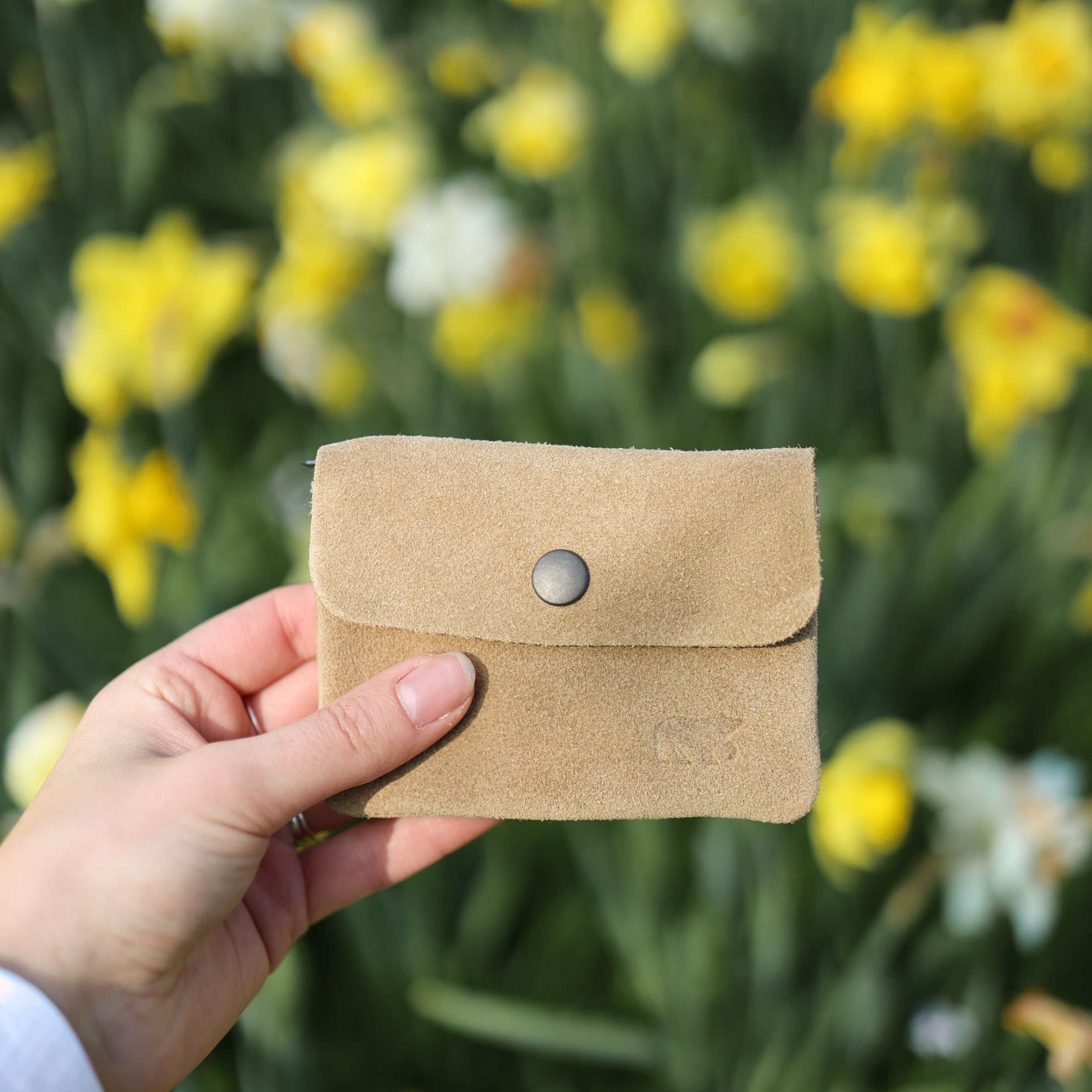 Velours Geldbörse 'Pietje' Bisquit