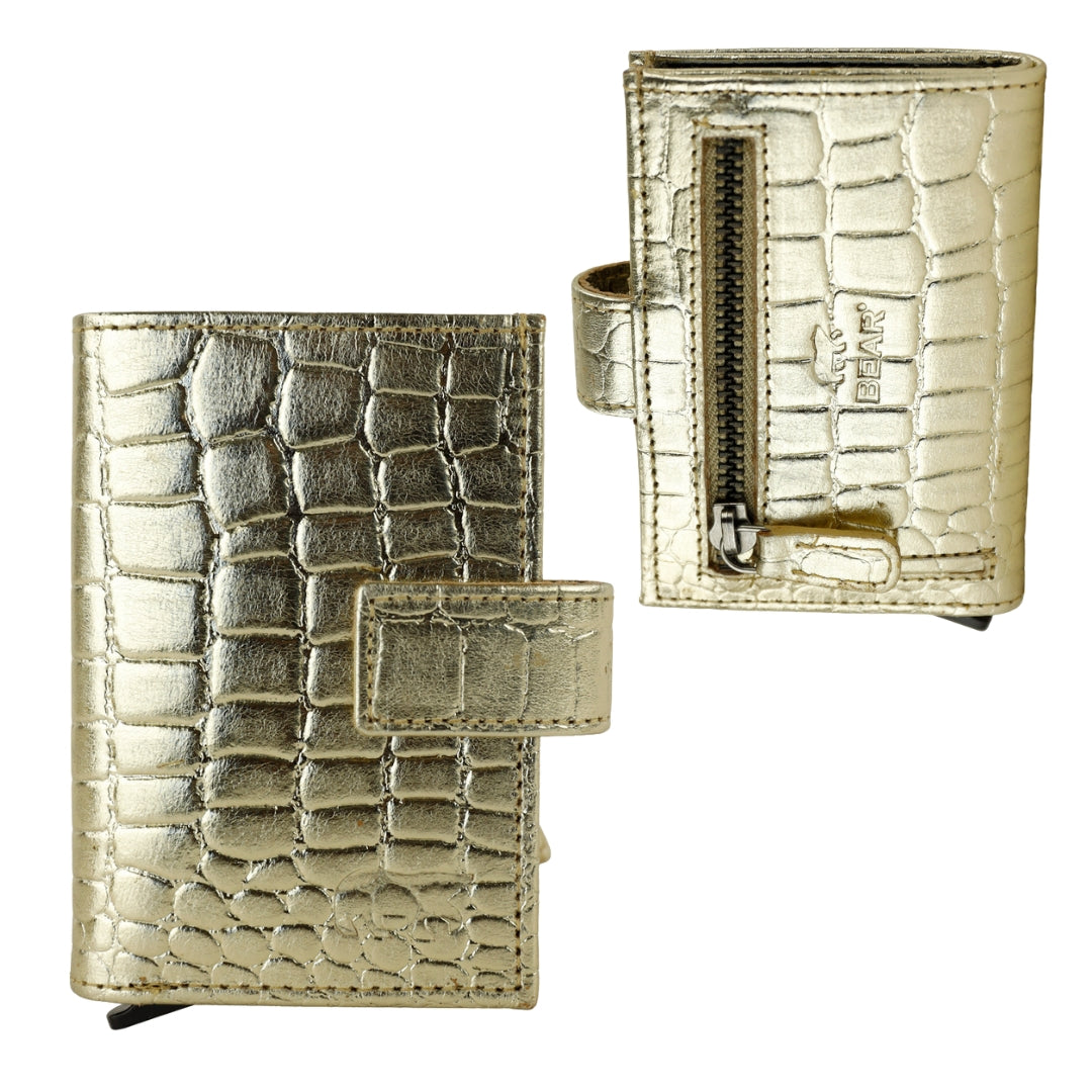 Kartenhalter 'Elsie' Croco Champagne