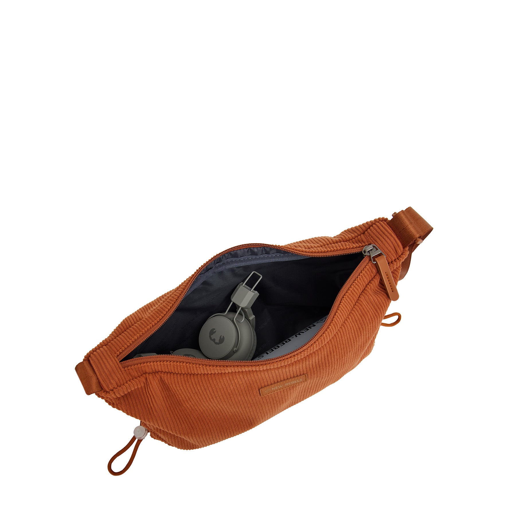 Ribbi - Schoudertasje 'Rose' coffee brown