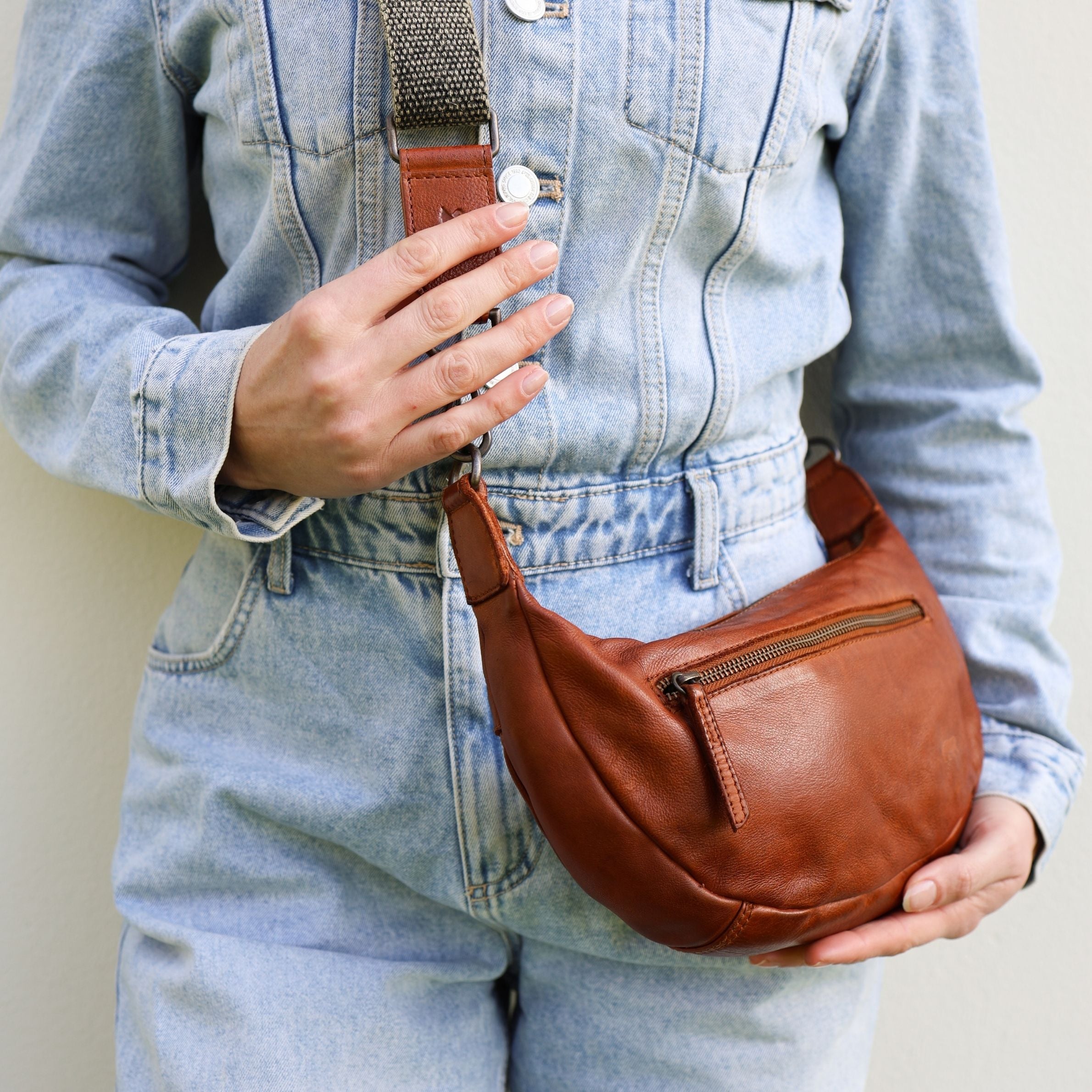 Crossbody Tasche 'Clara' Cognac
