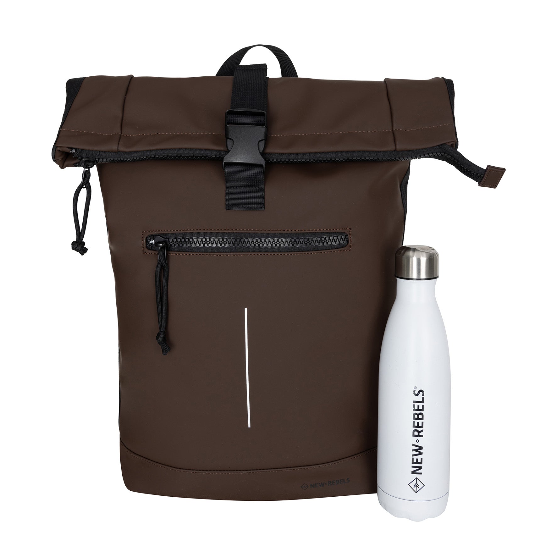 Mart - Waterafstotende rolrugzak 'New York' mocca 17-21L