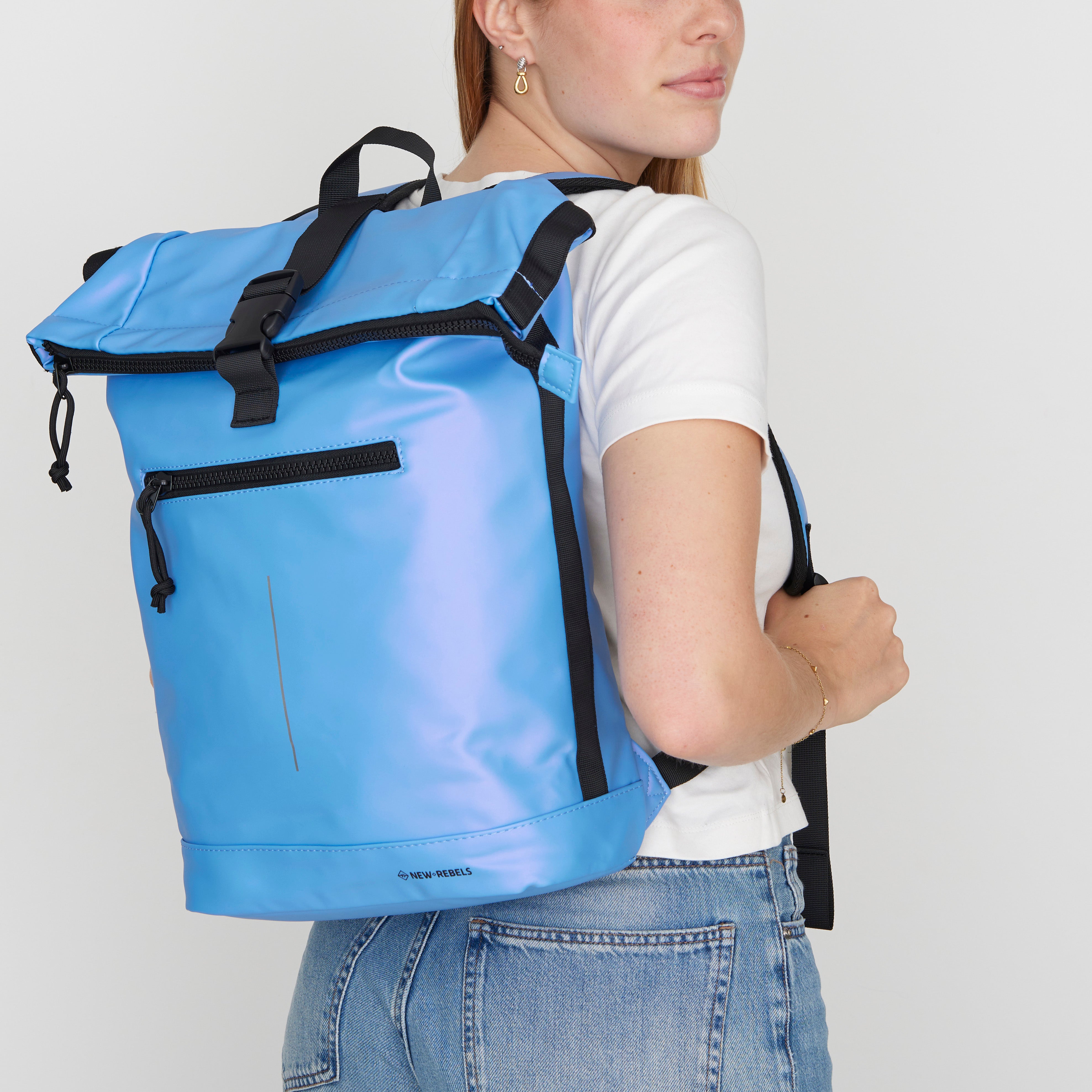 Mart - Wasserabweisender Rolltop Rucksack 'New York' 21L Hellbeige