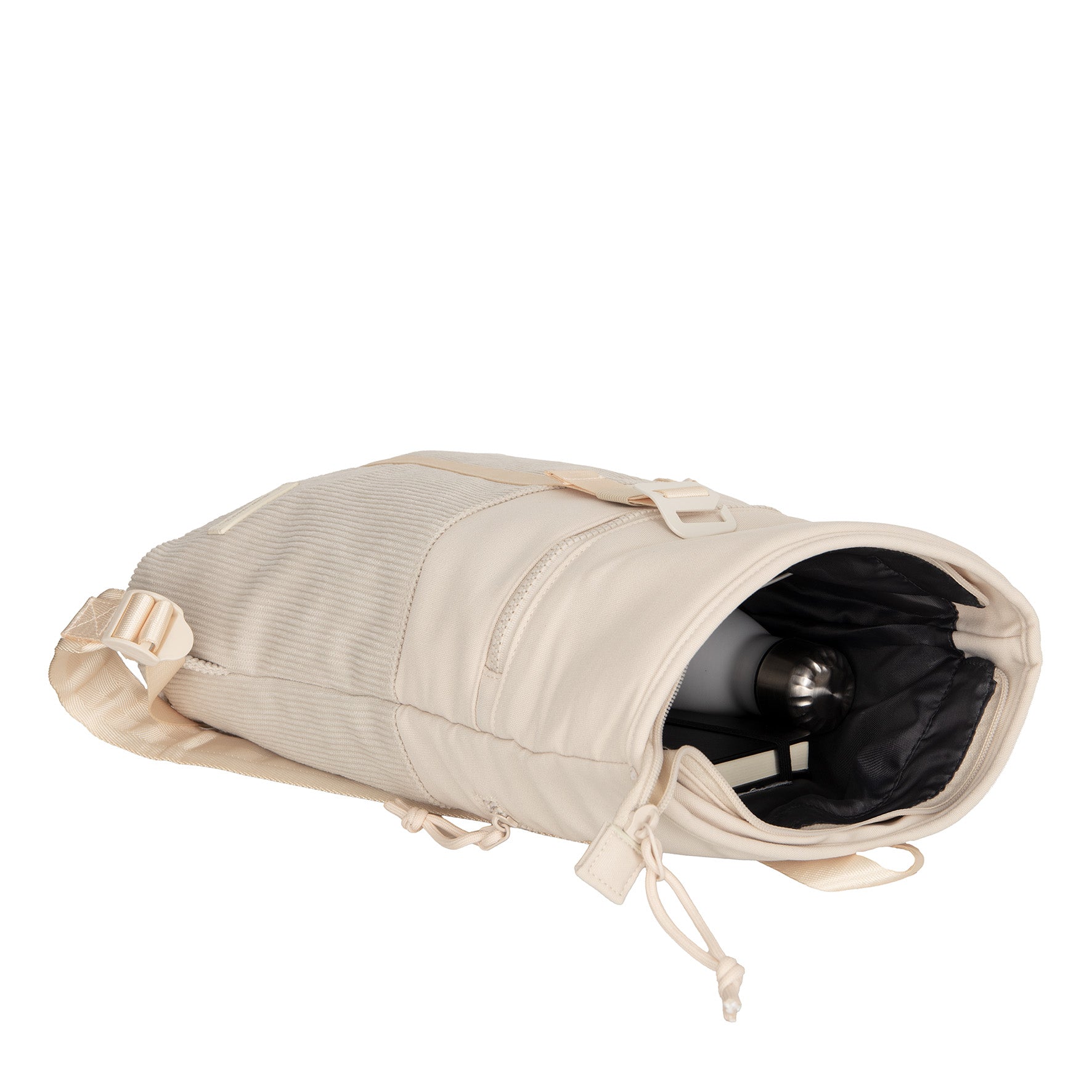 Ribbi - Rolrugzakje 'Los Angeles' mini beige 7L