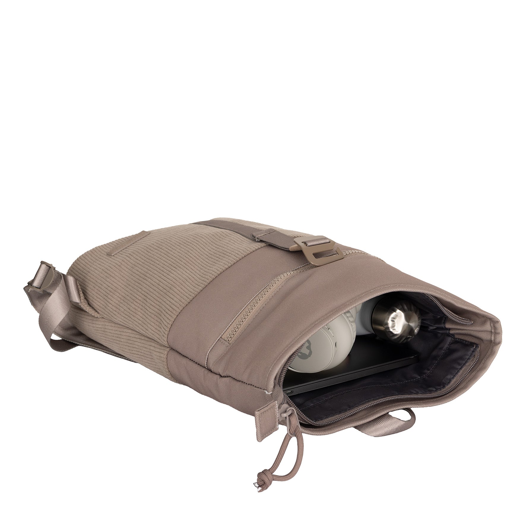 Ribbi - Rolrugzakje 'Los Angeles' mini taupe 7L