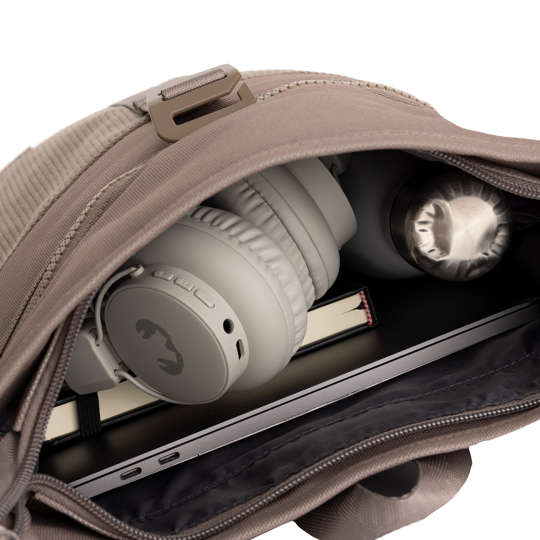 Ribbi - Rolrugzakje 'Los Angeles' mini taupe 7L