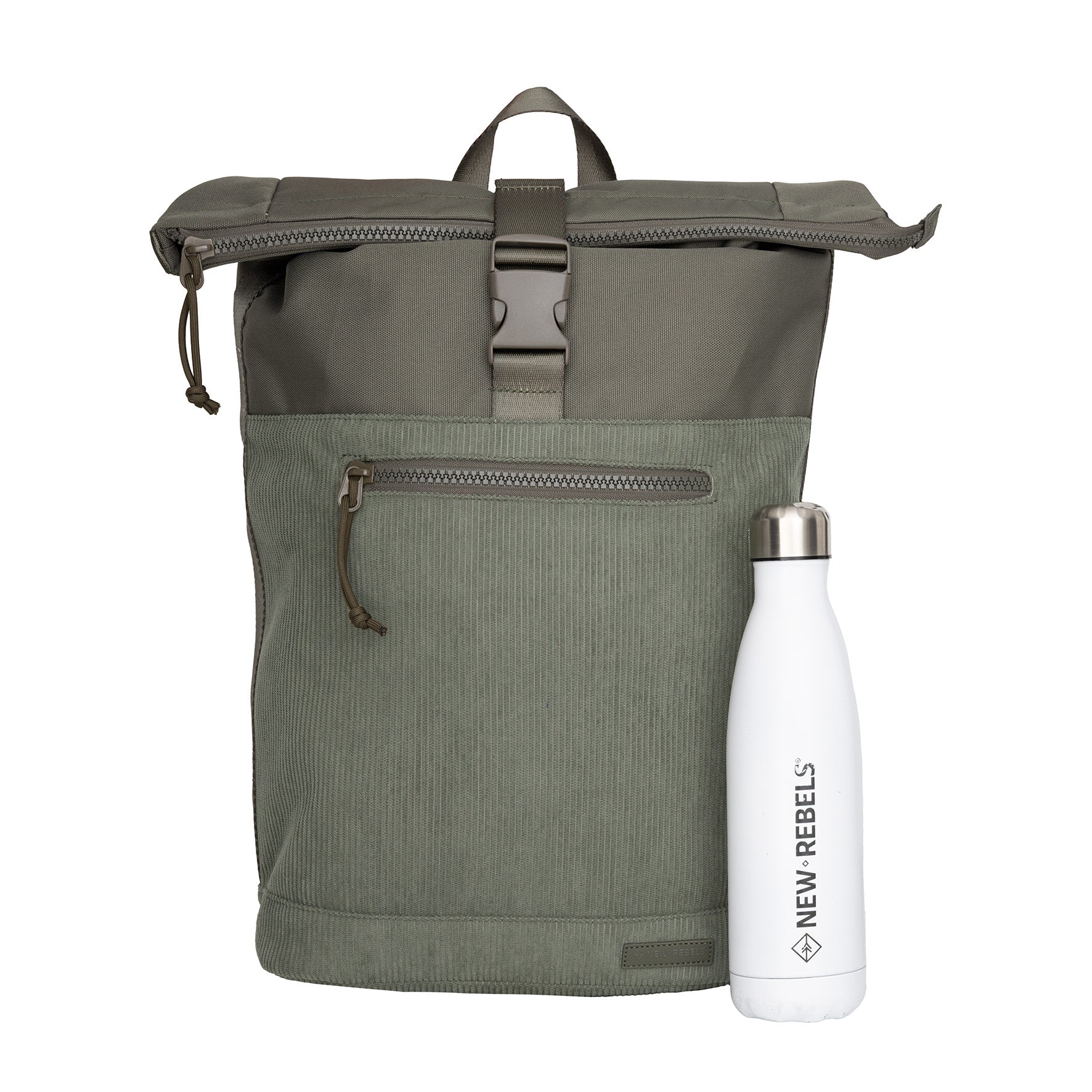 Ribbi - Rollrucksack 'New York' Sage Green 17–21L