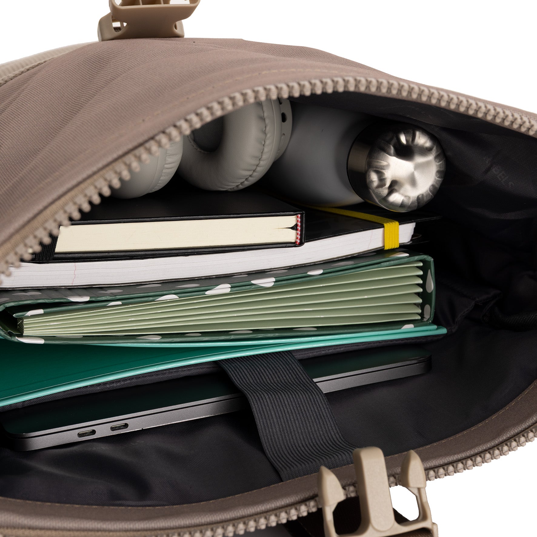 Ribbi - Rollrucksack 'New York' Taupe 17–21L