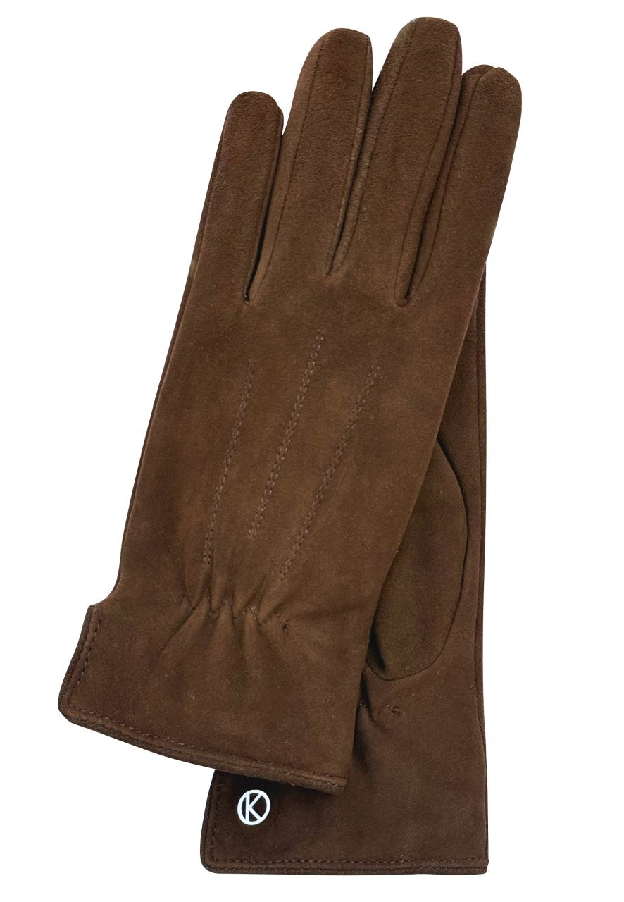 Suede handschoenen 'Luna' tabacco