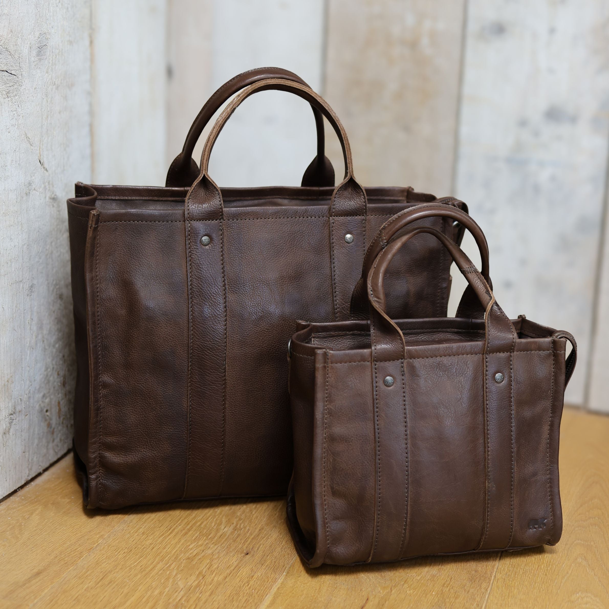 Mini Tote Bag 'Pepe' S Dunkelbraun