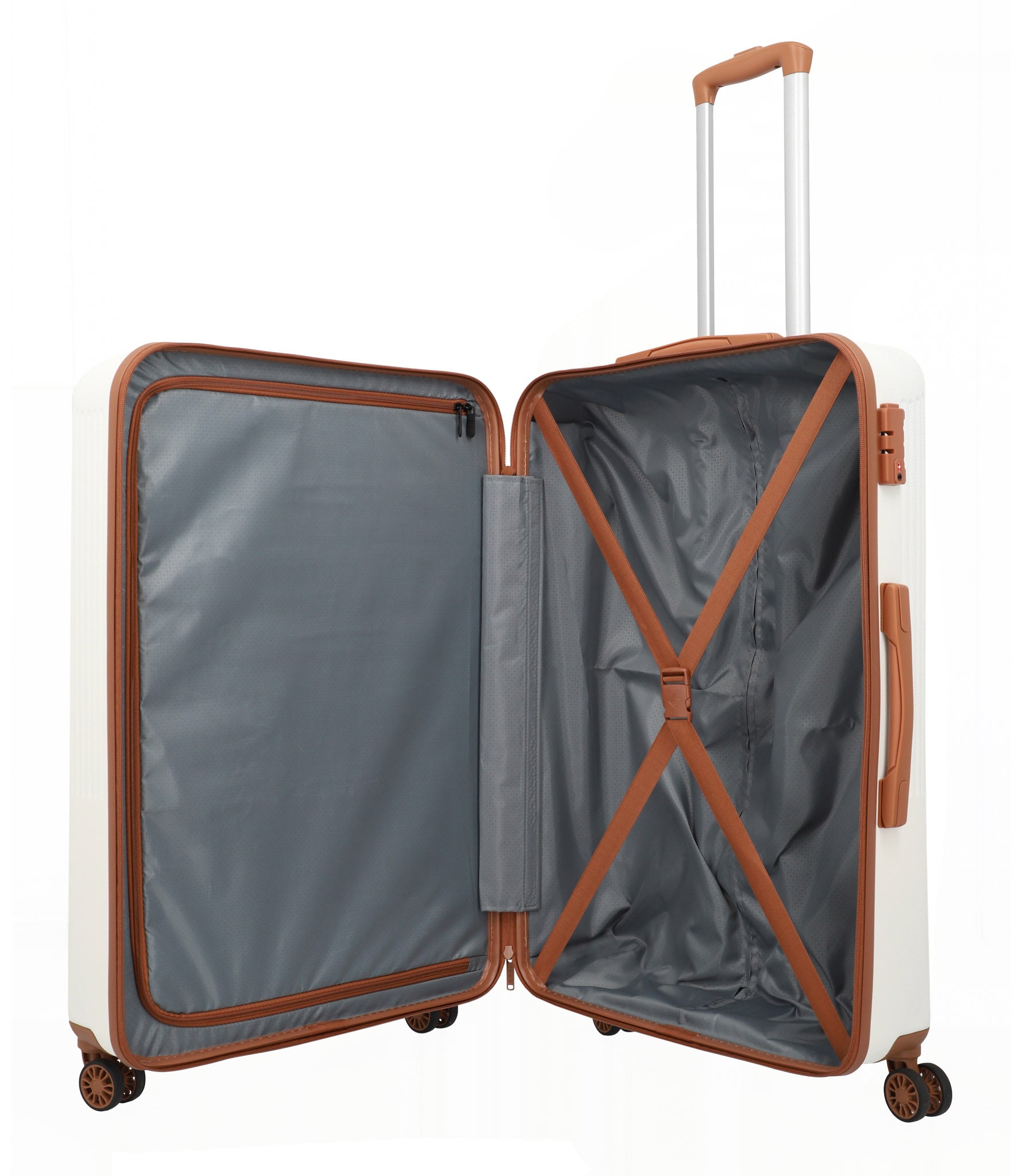 Bali Trolley L White/cognac