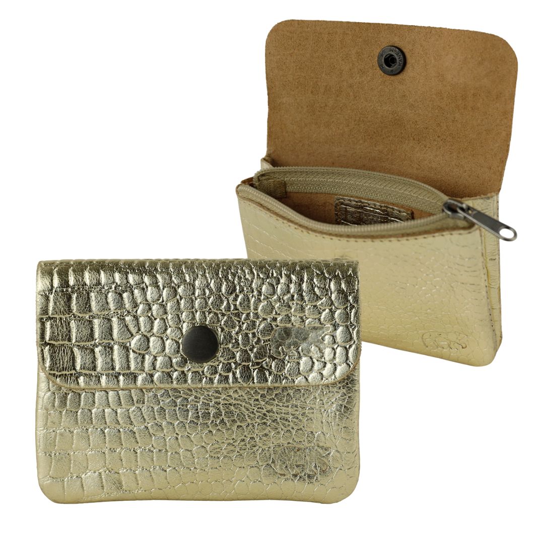 Geldbörse 'Pietje' Croco Champagne