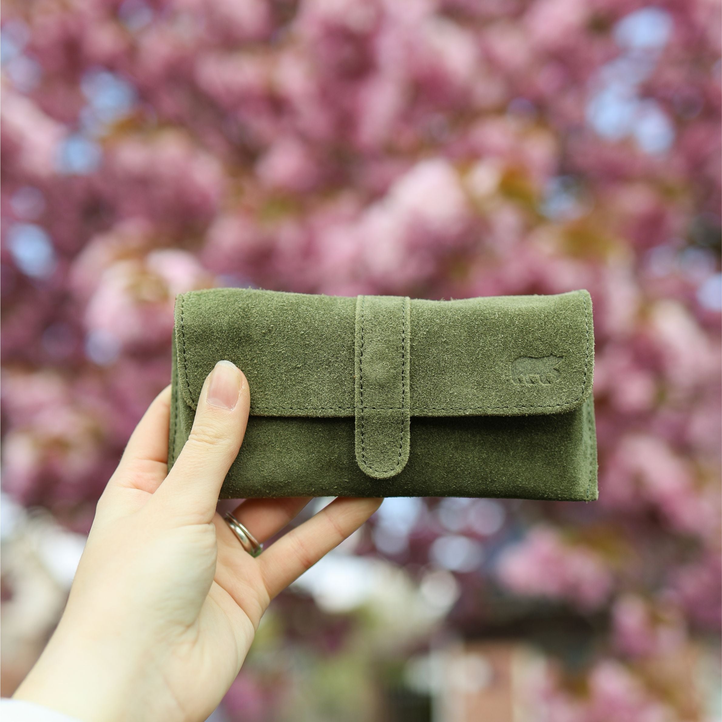 Velours Brillenetui 'Weta' Grün