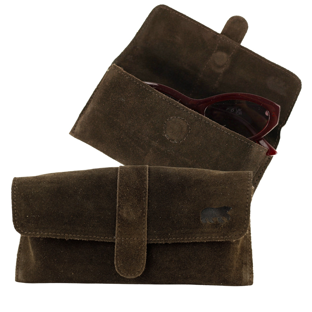Velours Brillenetui 'Weta' Dunkelbraun