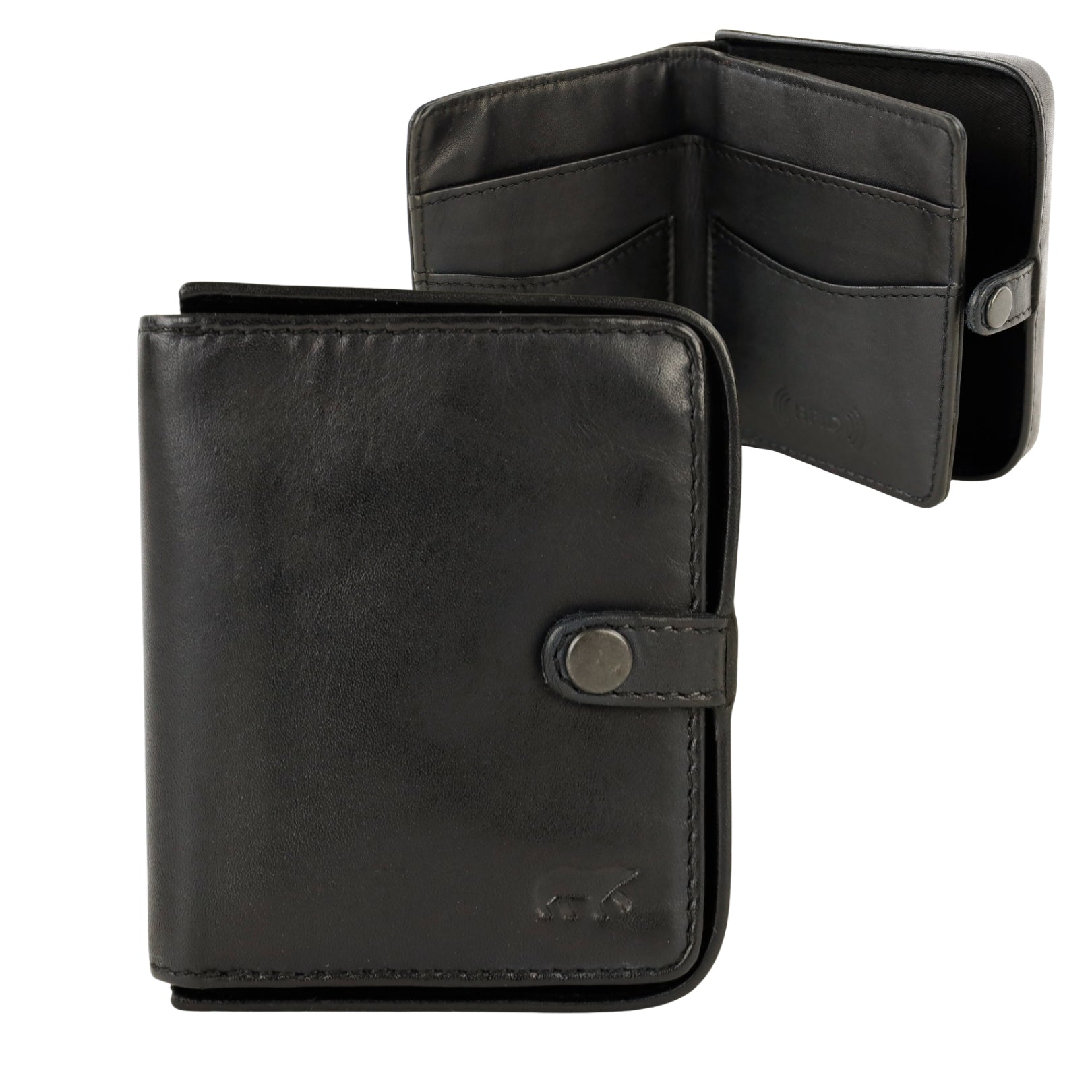 Münzfachgeldbörse 'John' Schwarz