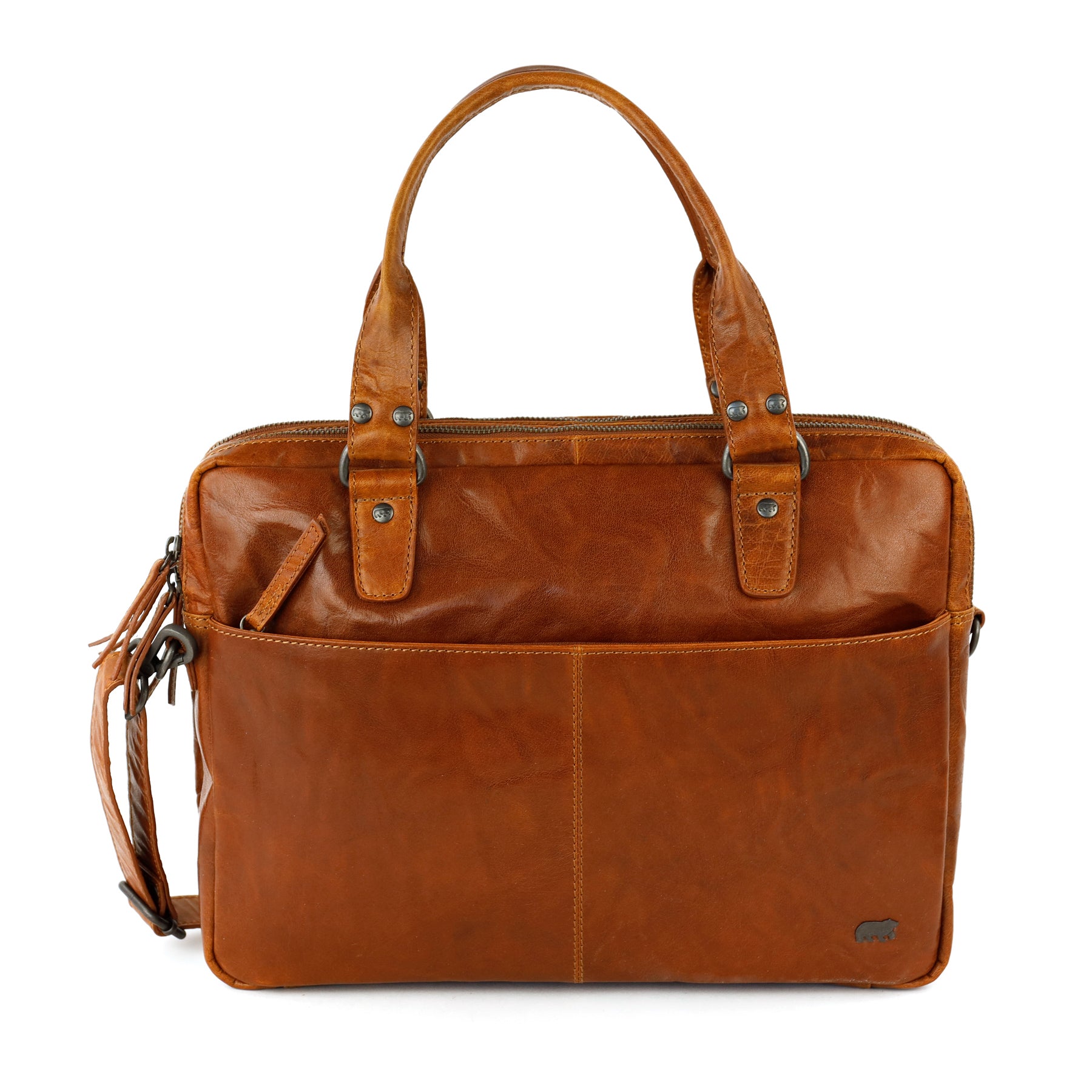 Kleine Laptoptasche 'Teun' Andorra Cognac