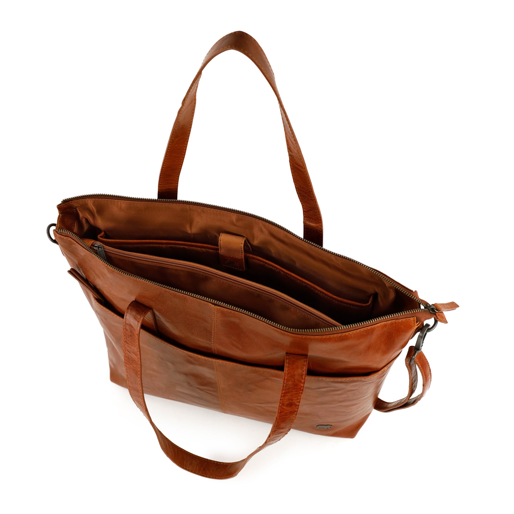 Laptoptasche/Shopper 15.6" 'Manouk' Andorra Cognac