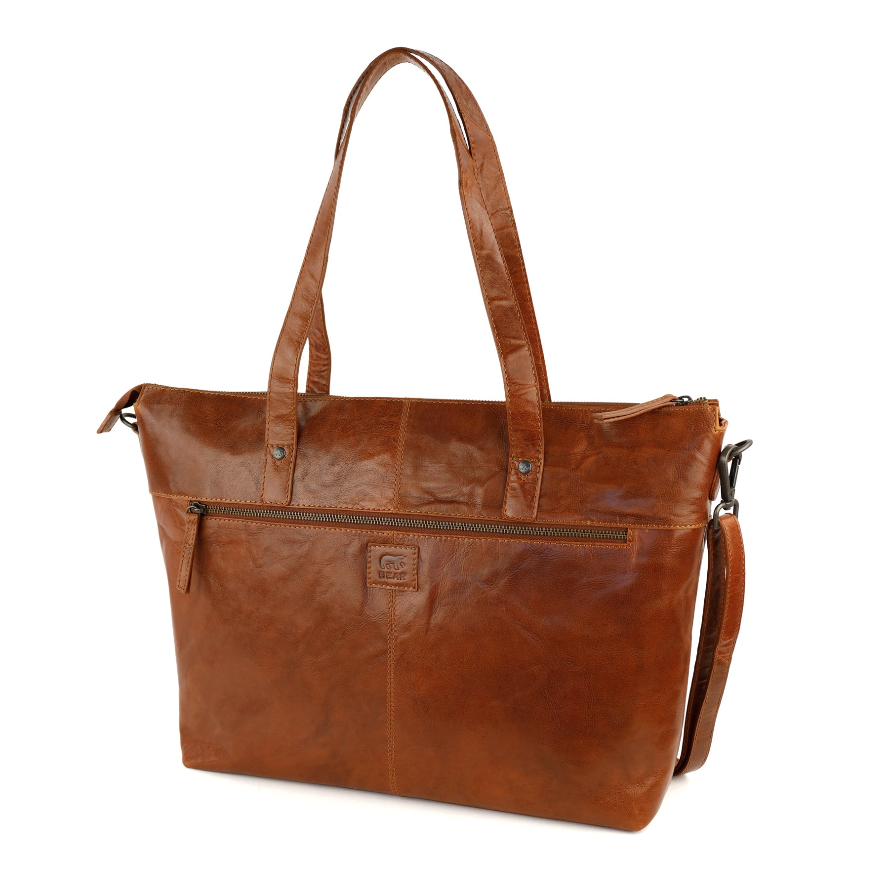 Laptoptasche/Shopper 15.6" 'Manouk' Andorra Cognac