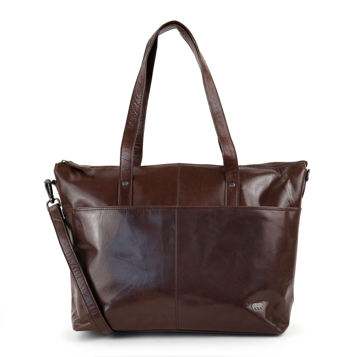 Laptoptas/shopper 15.6” 'Manouk' Andorra donkerbruin