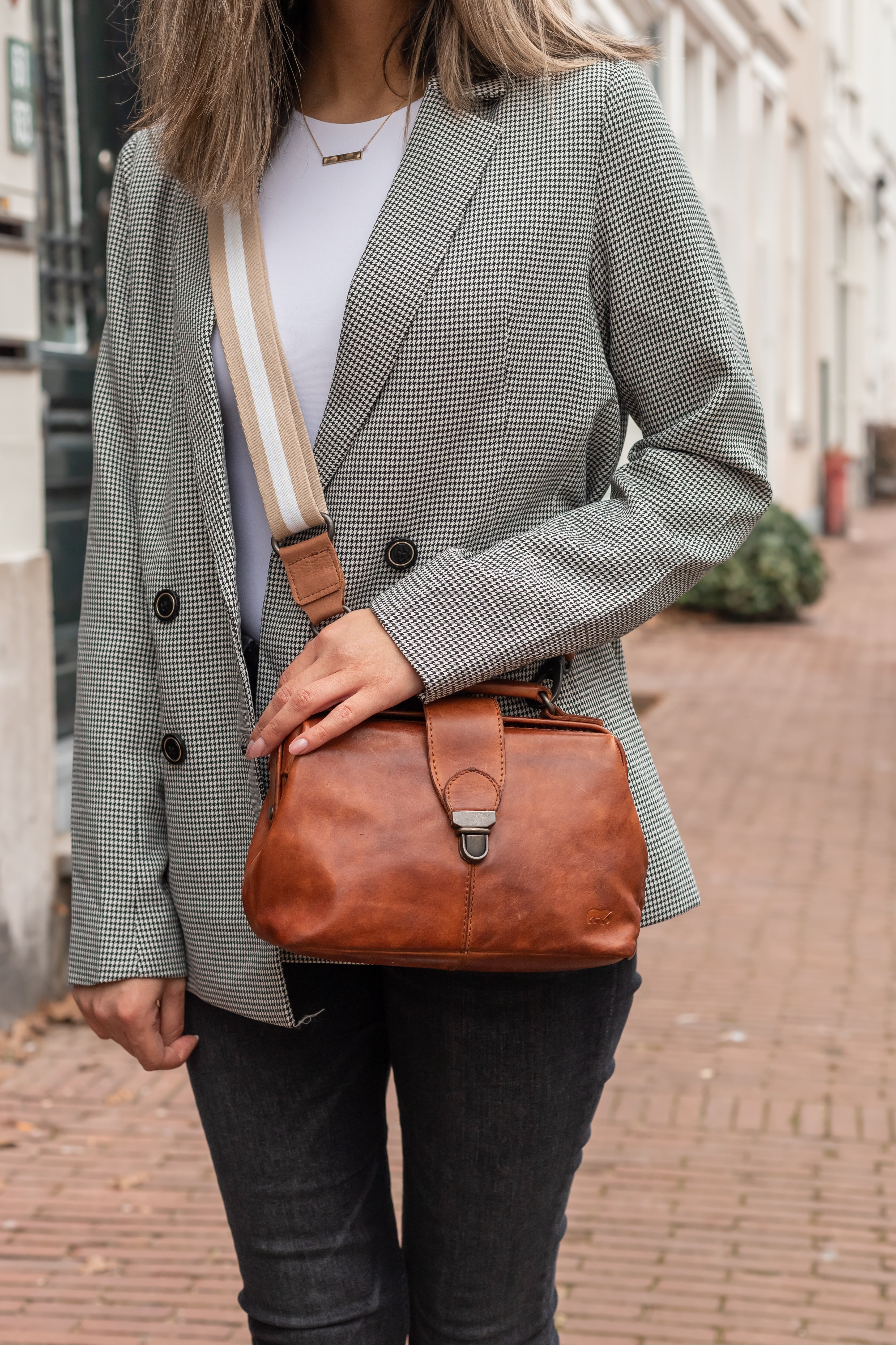 Mini-Arzttasche 'Julia' M Cognac