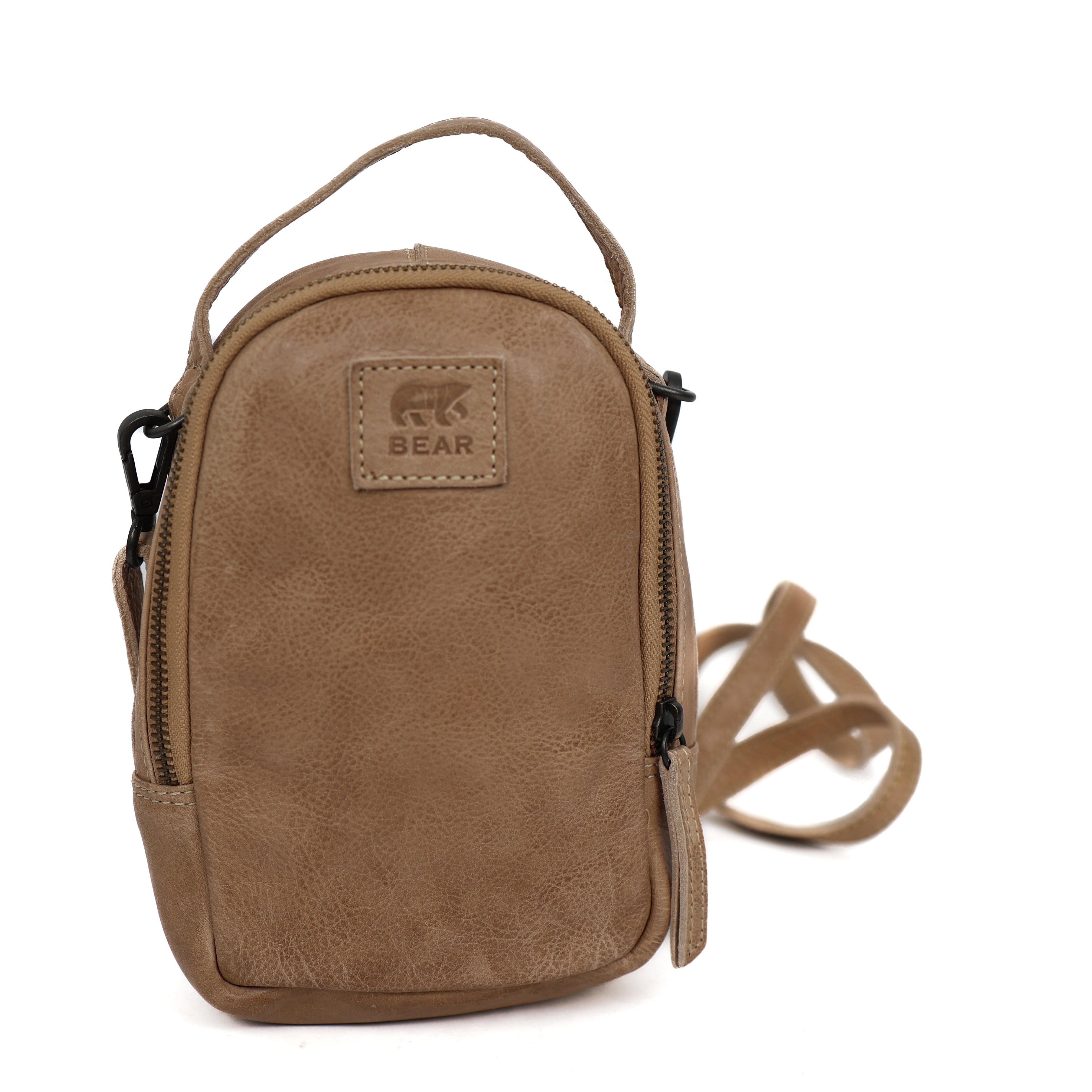 Kleine Umhängetasche mit Reißverschlüssen 'Bodhi' Beige