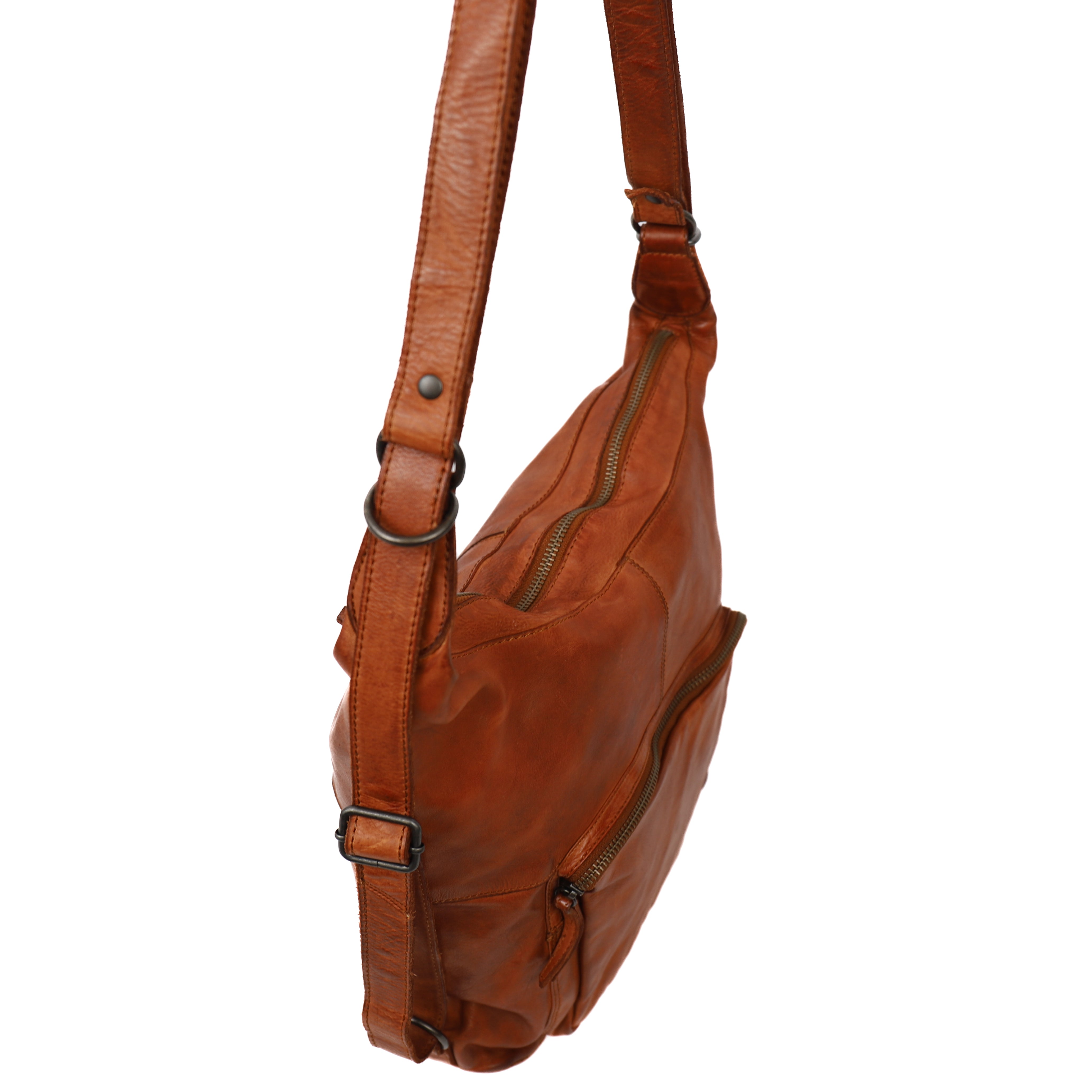 Rucksack/Umhängetasche 'Corina' Cognac