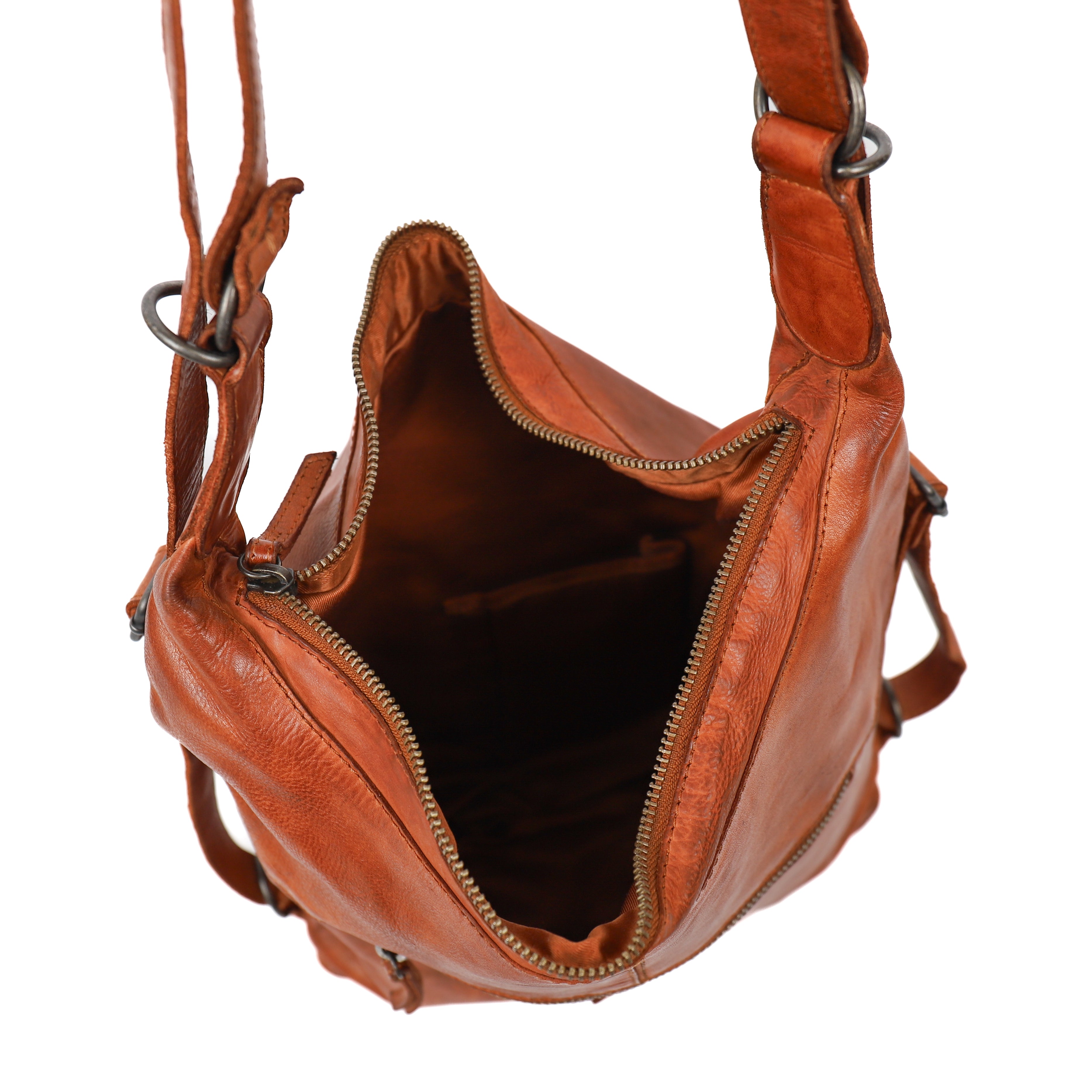 Rucksack/Umhängetasche 'Corina' Cognac
