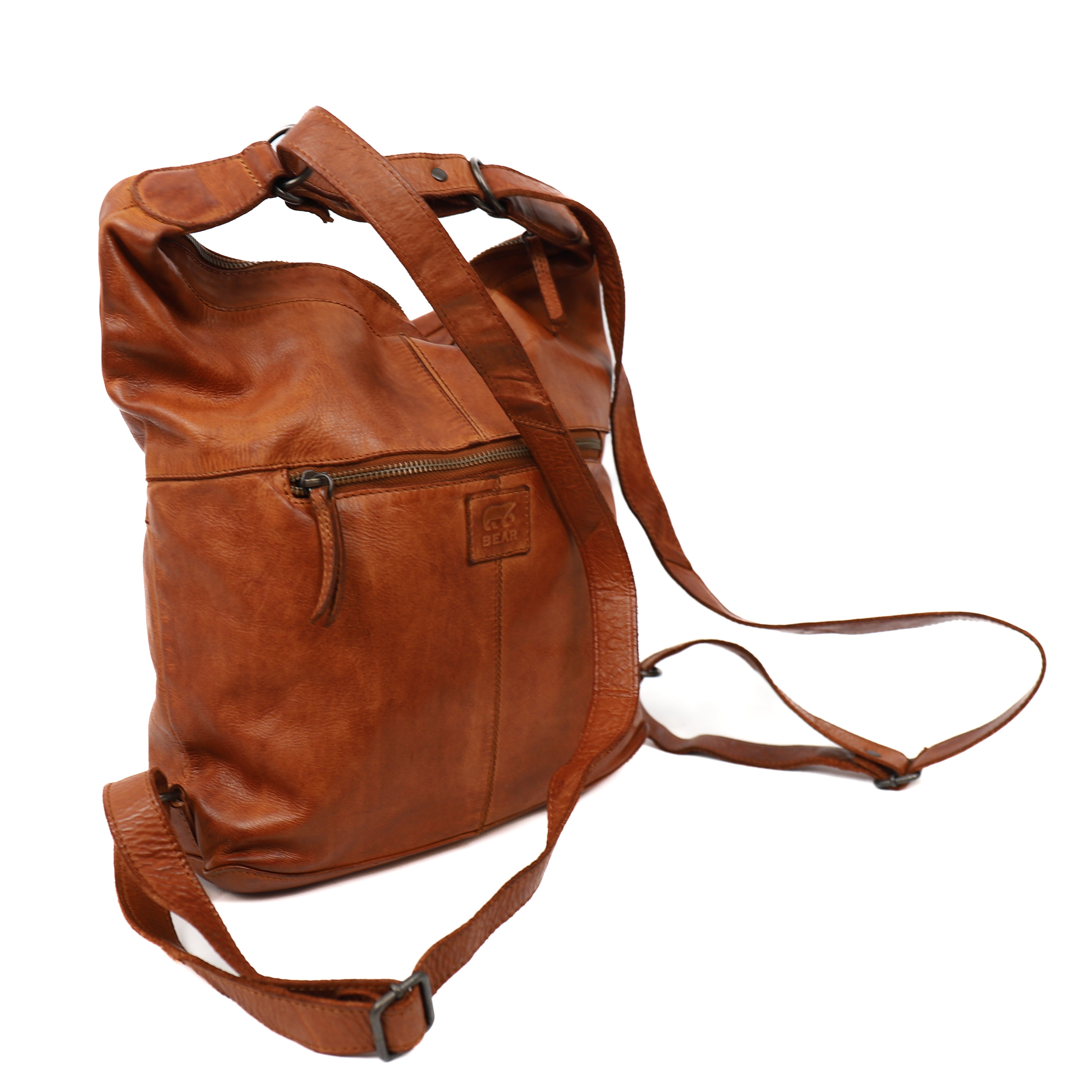 Rucksack/Umhängetasche 'Corina' Cognac