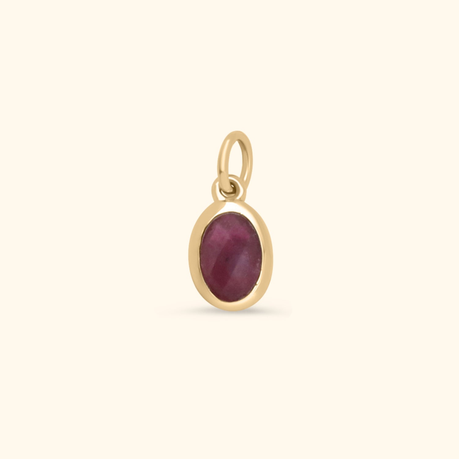 Rubin-Geburtssteinanhänger Juli | 14K Gold