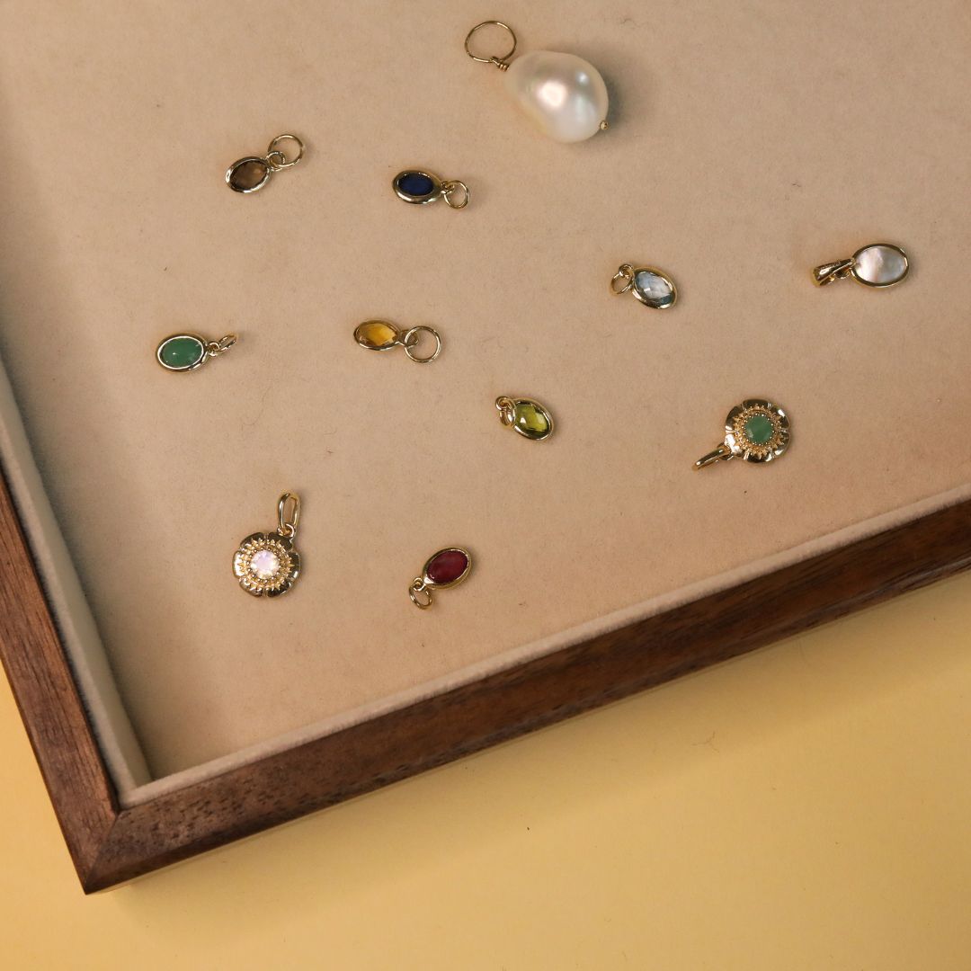 Rubin-Geburtssteinanhänger Juli | 14K Gold