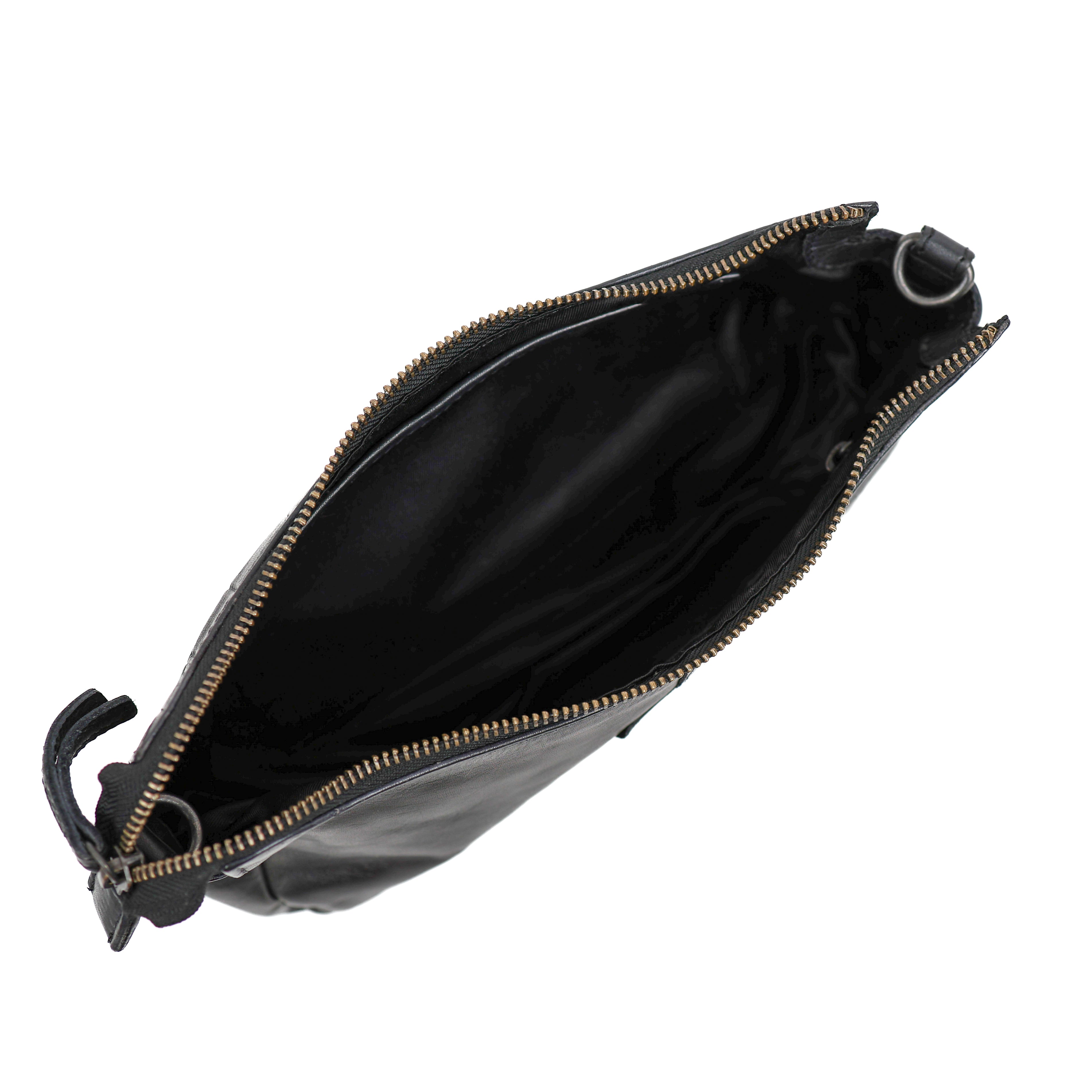 Umhängetasche 'Zeynep' Schwarz Croco