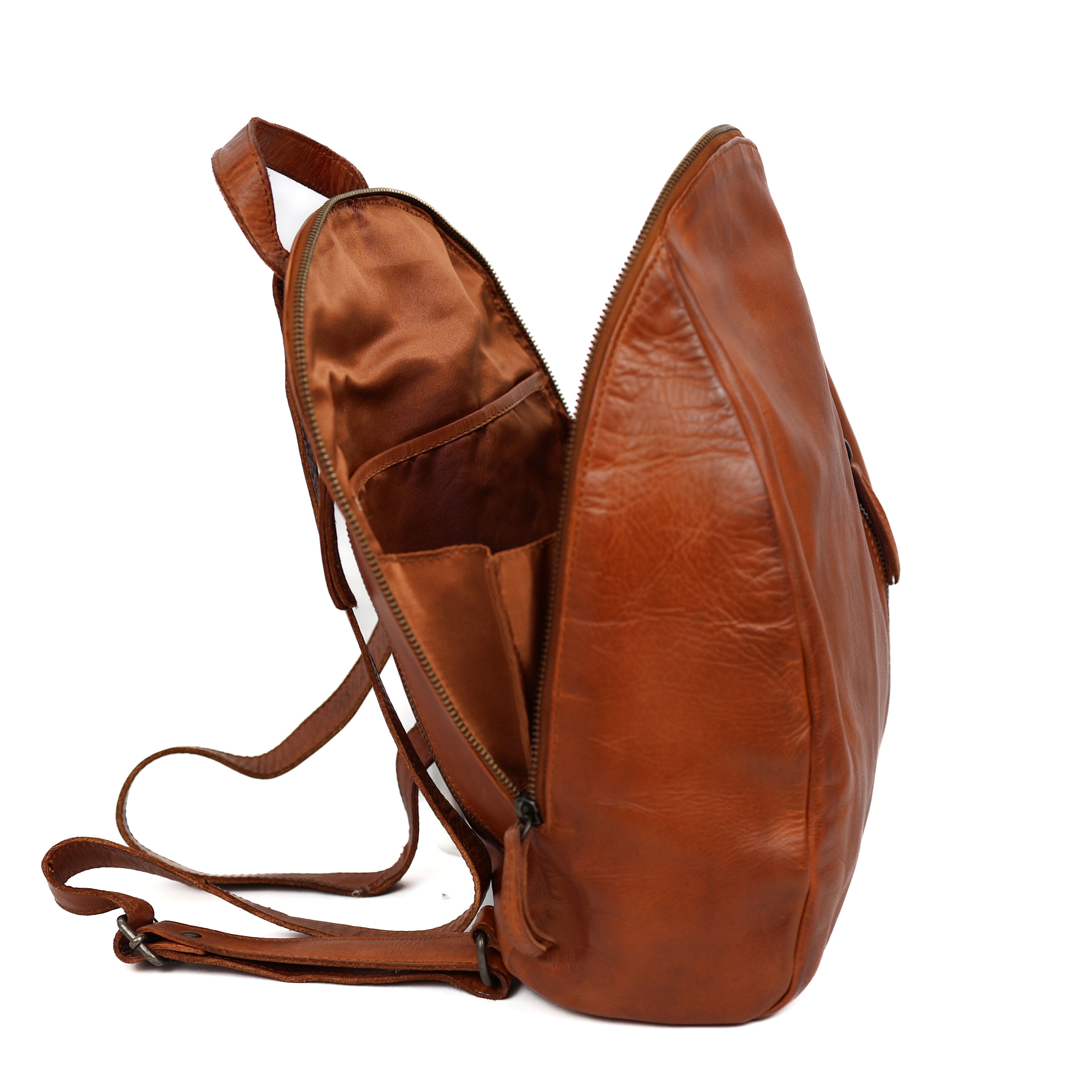 Mittlerer Rucksack 'Monika' Cognac