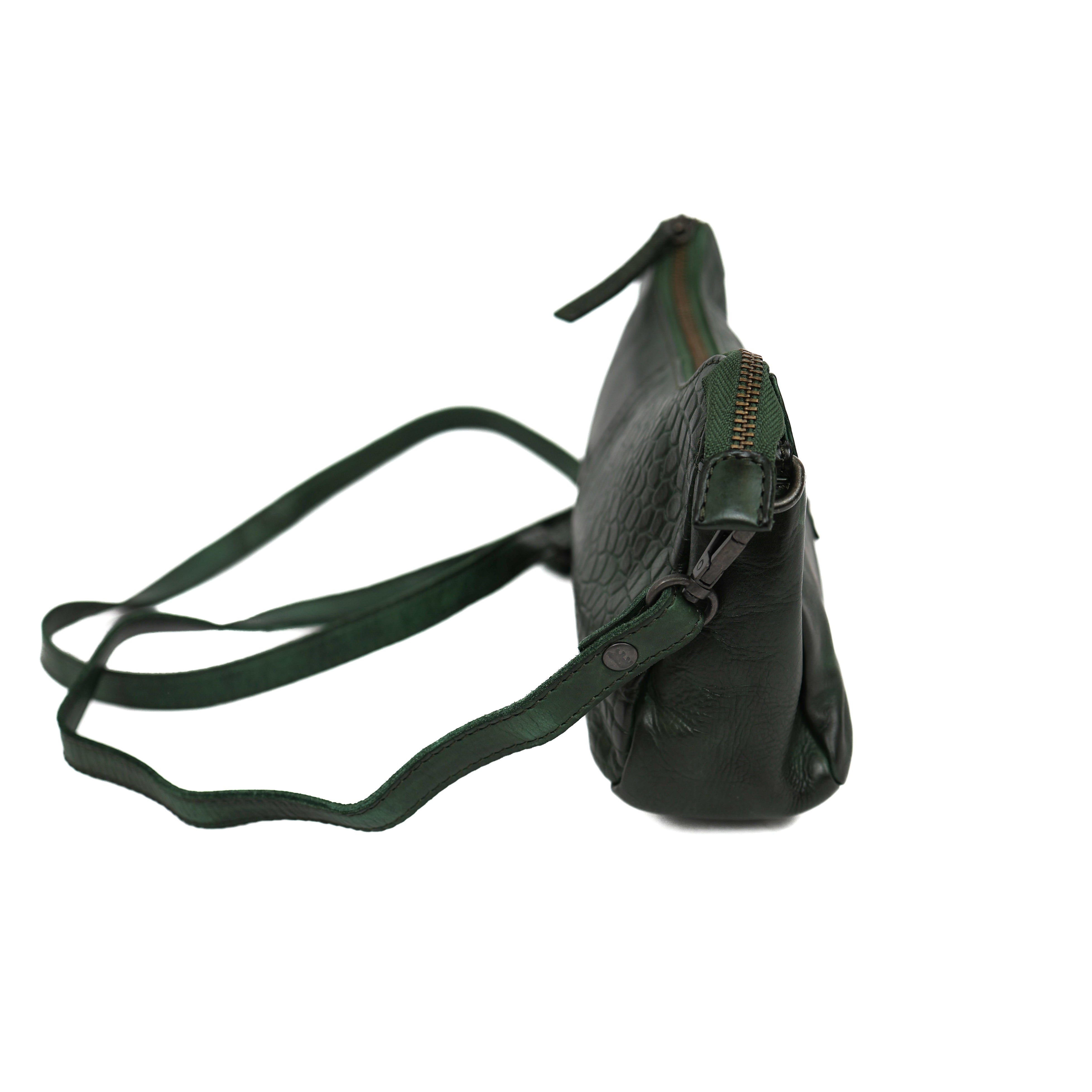 Kleine Umhängetasche 'Zeynep' Grün Croco