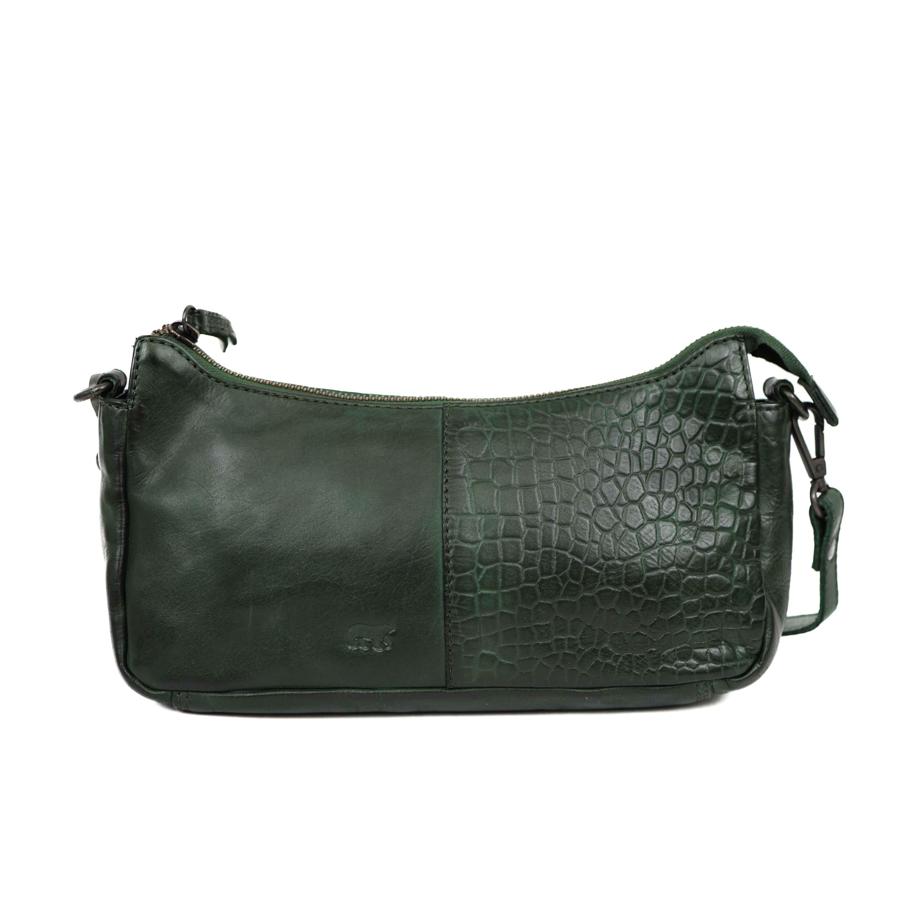 Kleine Umhängetasche 'Zeynep' Grün Croco
